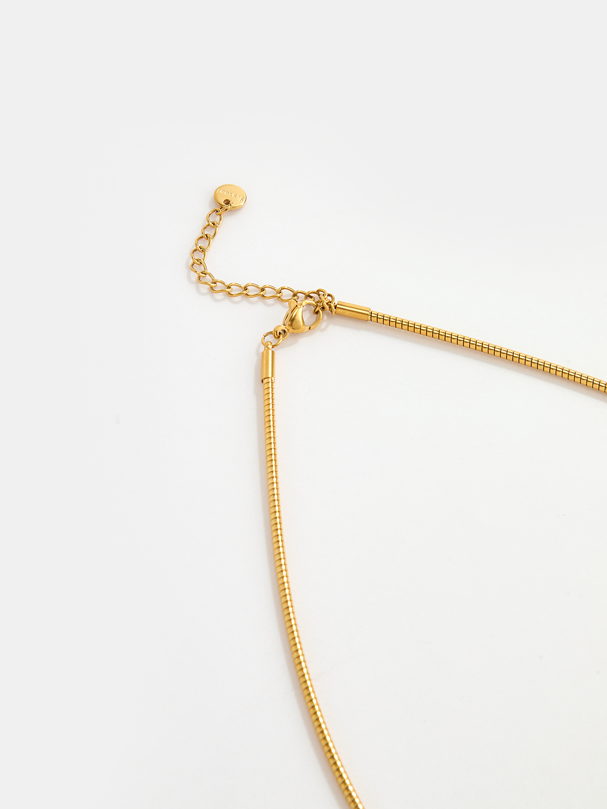 Teardrop Pendant Snake Chain Necklace - Elegant Adjustable Length Jewelry