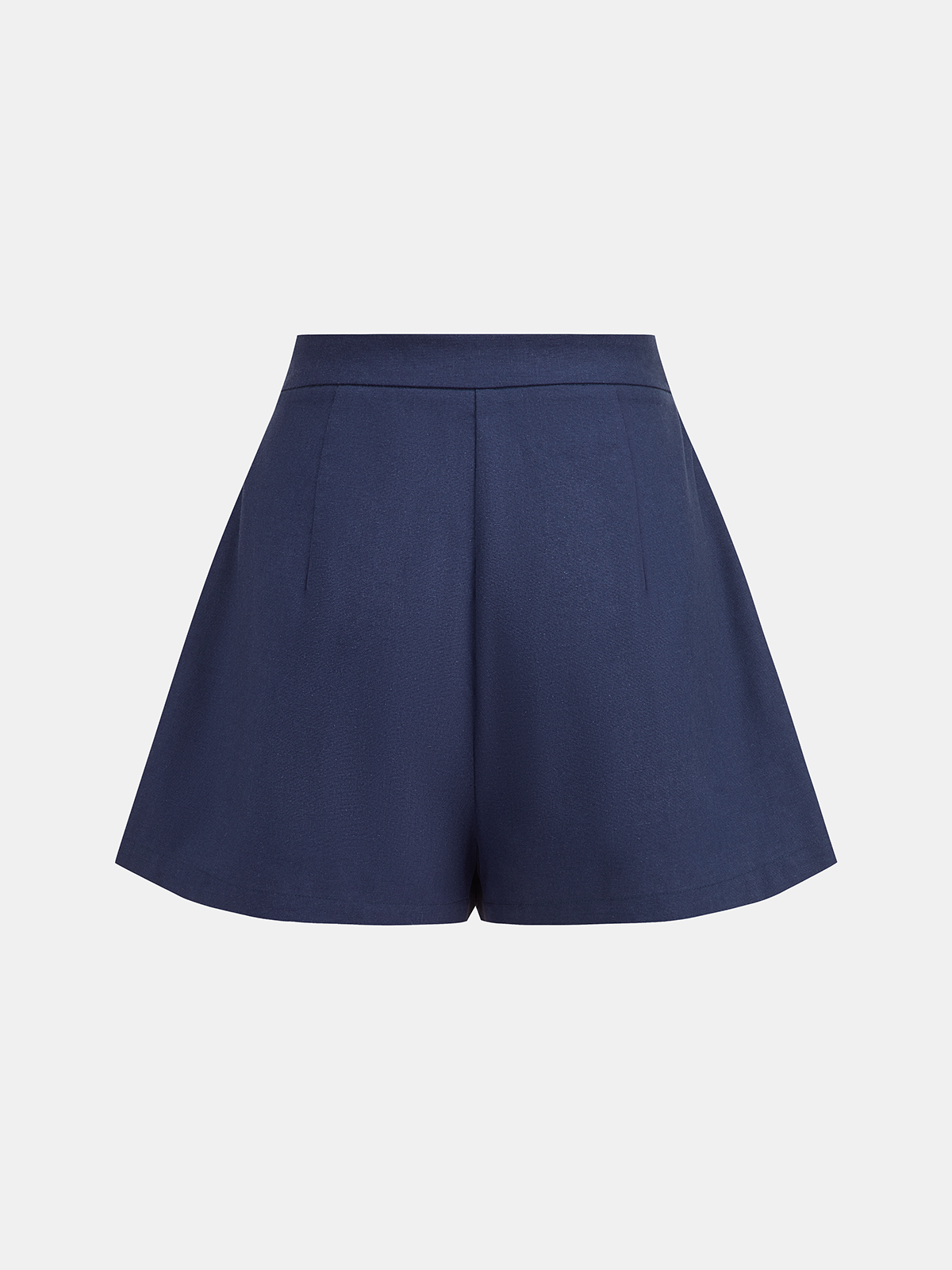 Embossed Button Pleated Skort with Adjustable Waistband Comfort Fit