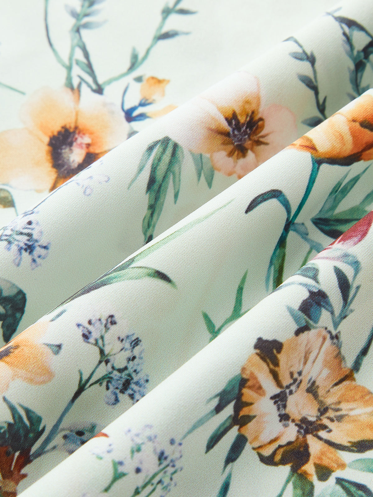 Floral Print Tie Wrap Mini Skirt Lightweight Summer Fashion