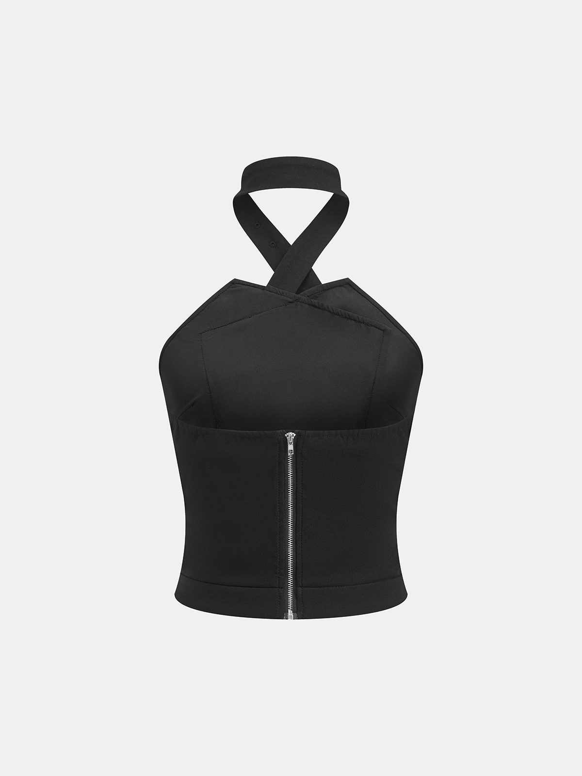 Buckle Detail Crisscross Halter Top for Women Trendy Summer Style
