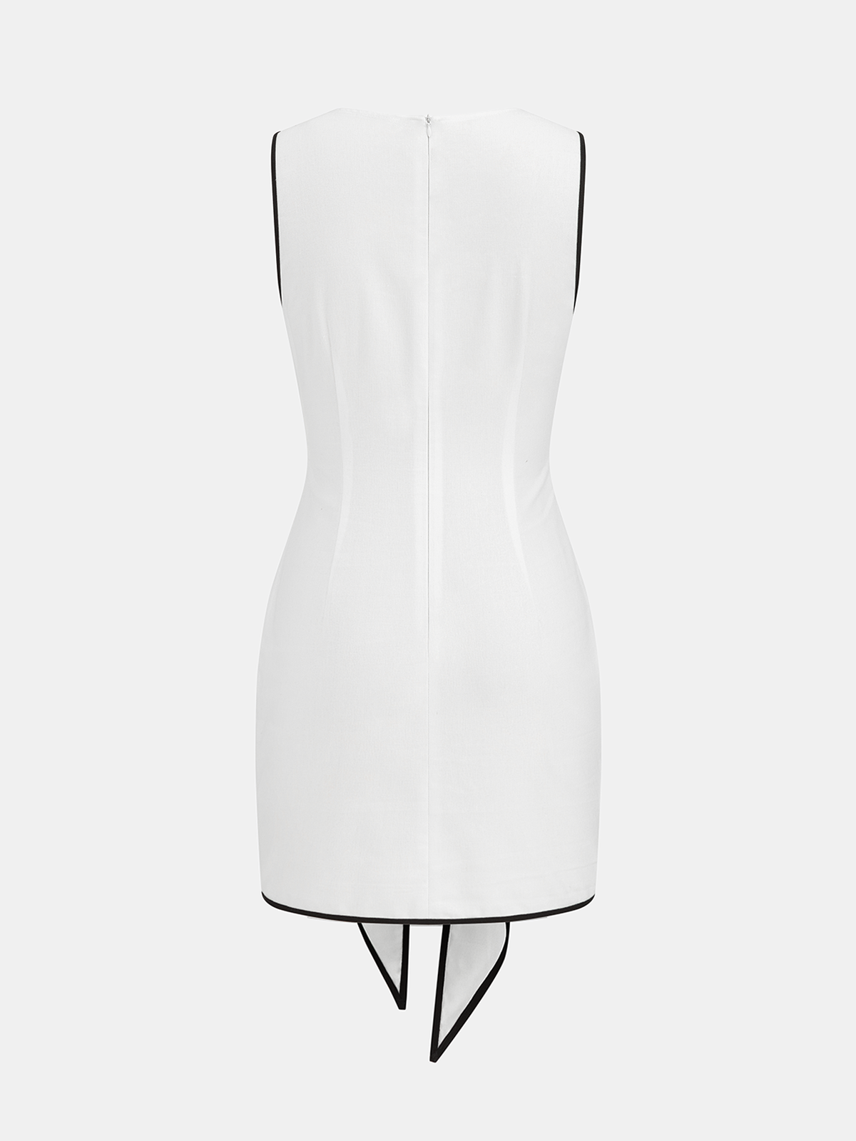 "Sleeveless Cotton-Linen Knot-Waist Mini Dress for Women Casual Summer Style"