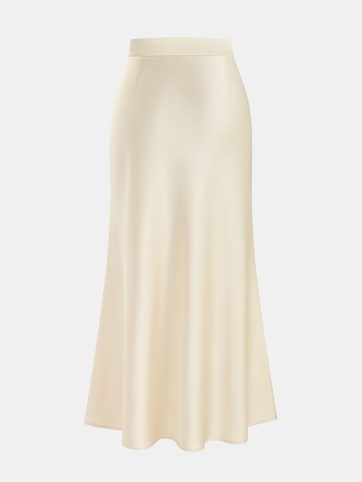 Satin Ruched Top & Midi Skirt Set for Elegant Evening Wear