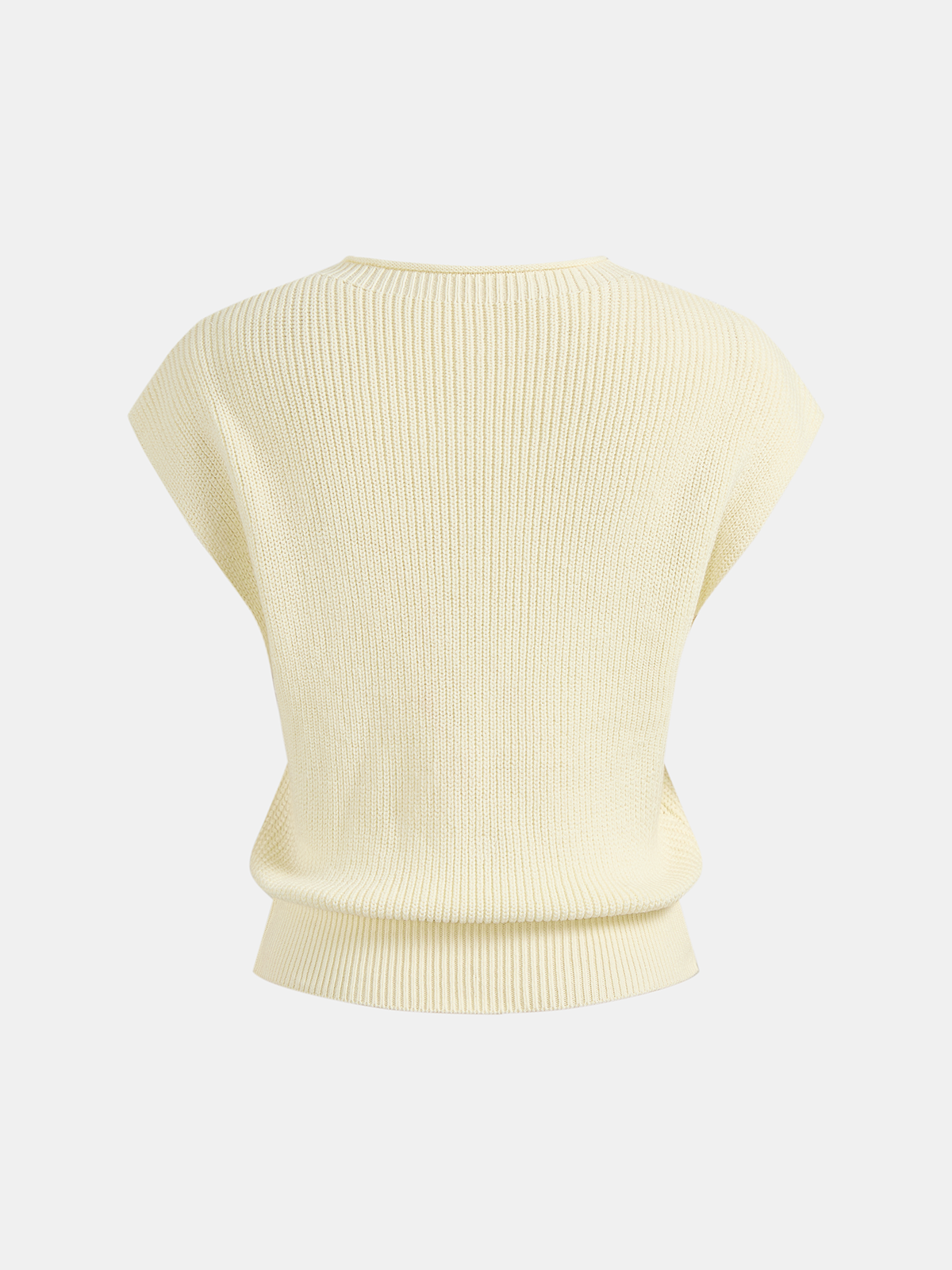3D Floral Applique Ribbed Knit Vest for Women, Trendy Layered Top
