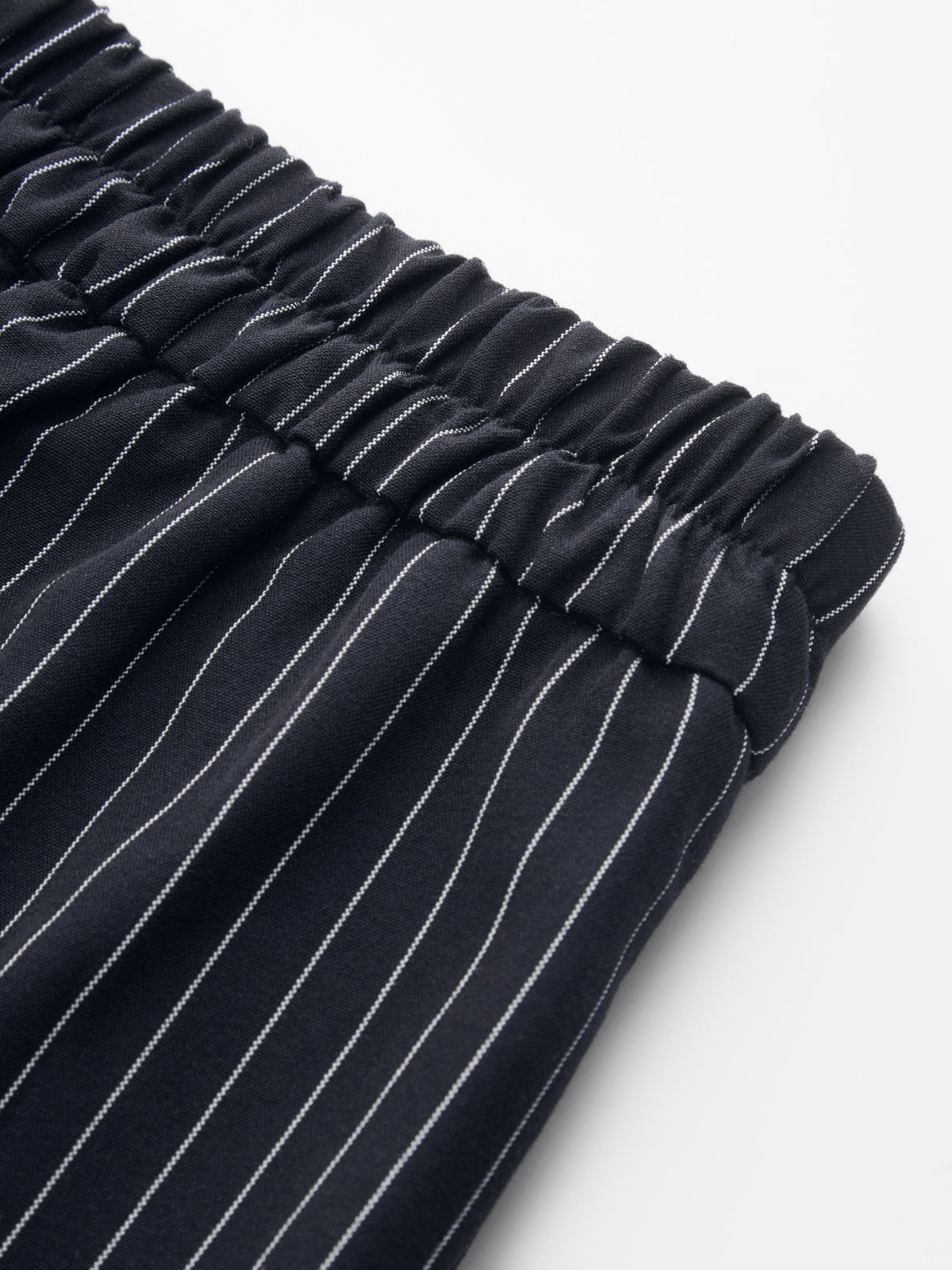 Pinstripe Wrap Tie Top & Wide-Leg Pants Set for Women in Classic Style
