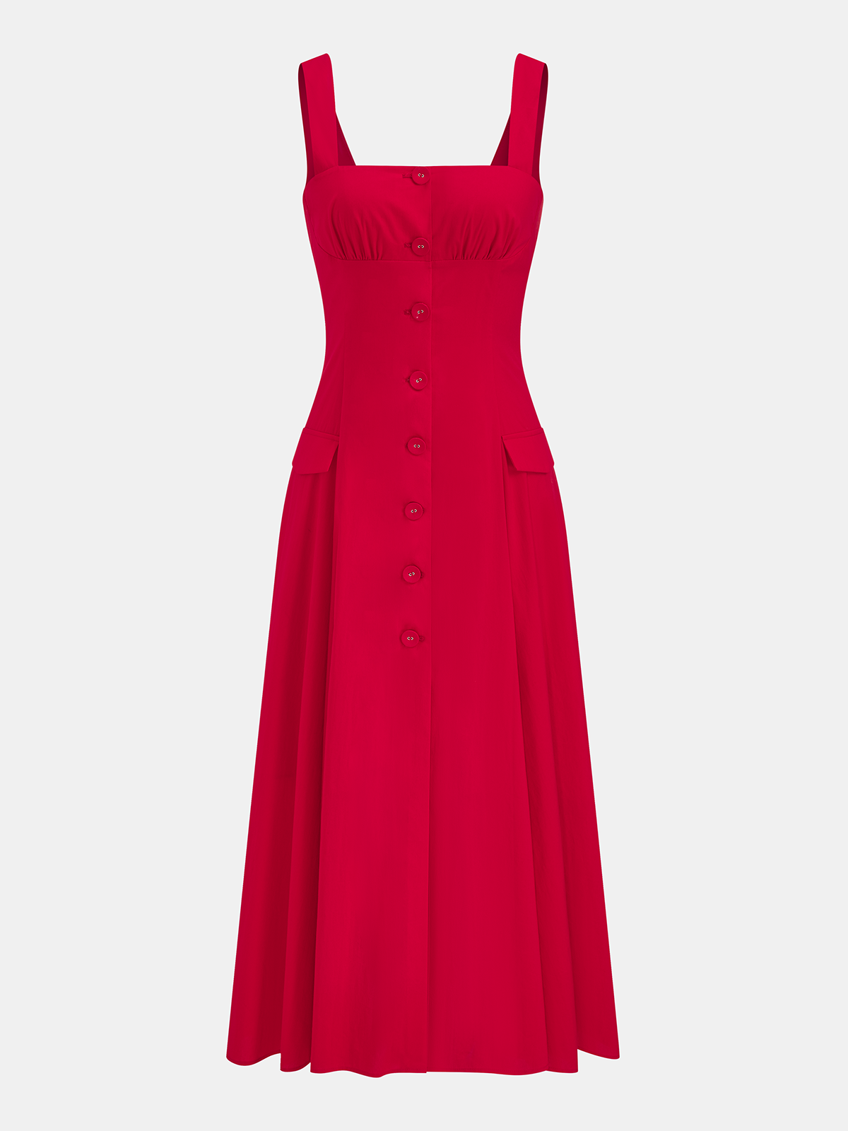 Cotton Blend Button-Front Maxi Dress for Women Casual Summer Wear