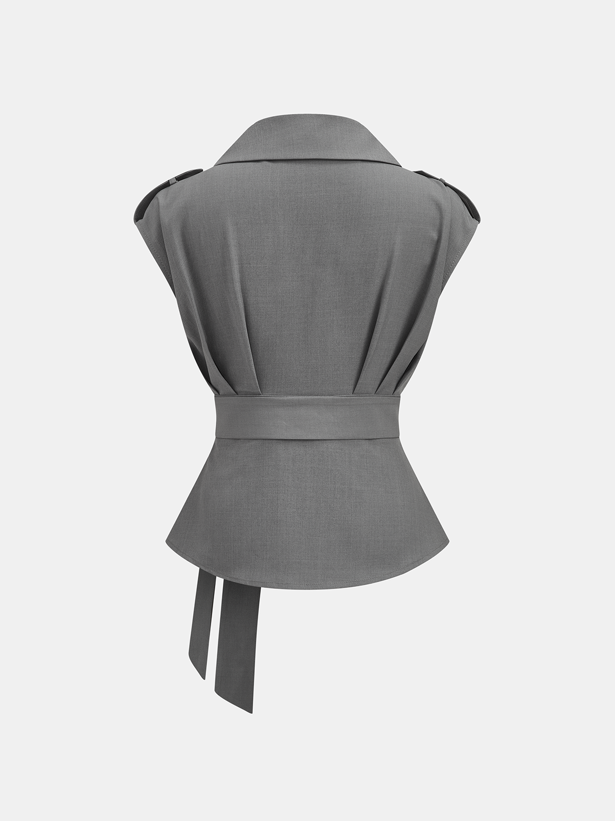 Wrap Front Fitted Top & Pleated Pants Set for Women, Elegant Outfit