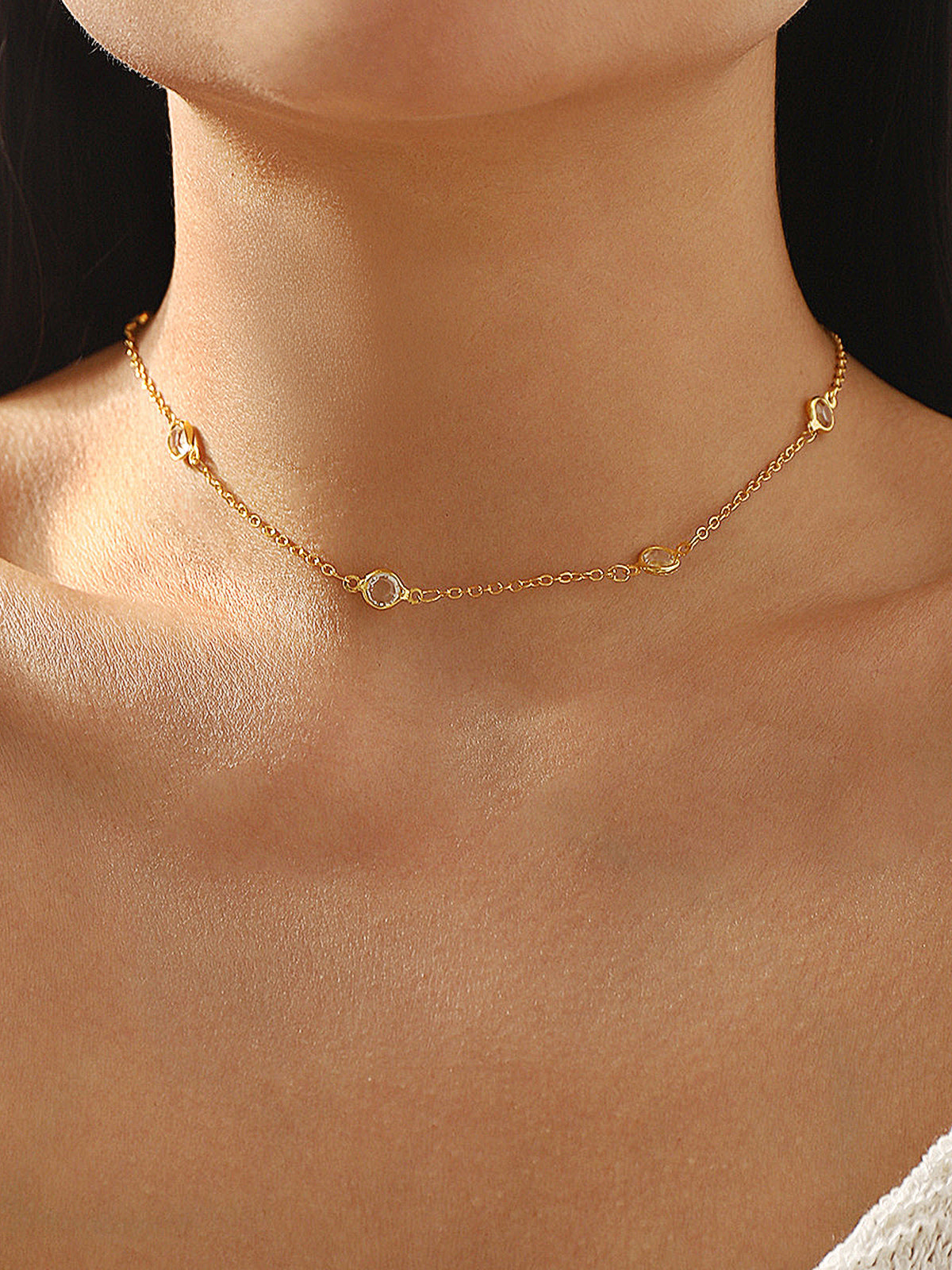 Pearl Station Lariat Backdrop Necklace Elegant Bridal Jewelry Accessory