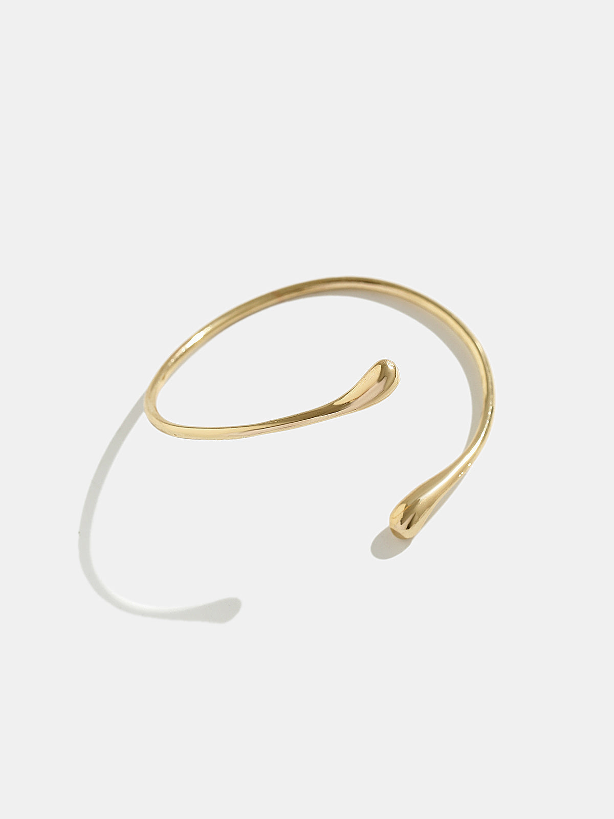 Minimalist Teardrop Open Upper Arm Cuff, Adjustable Statement Bracelet Jewelry