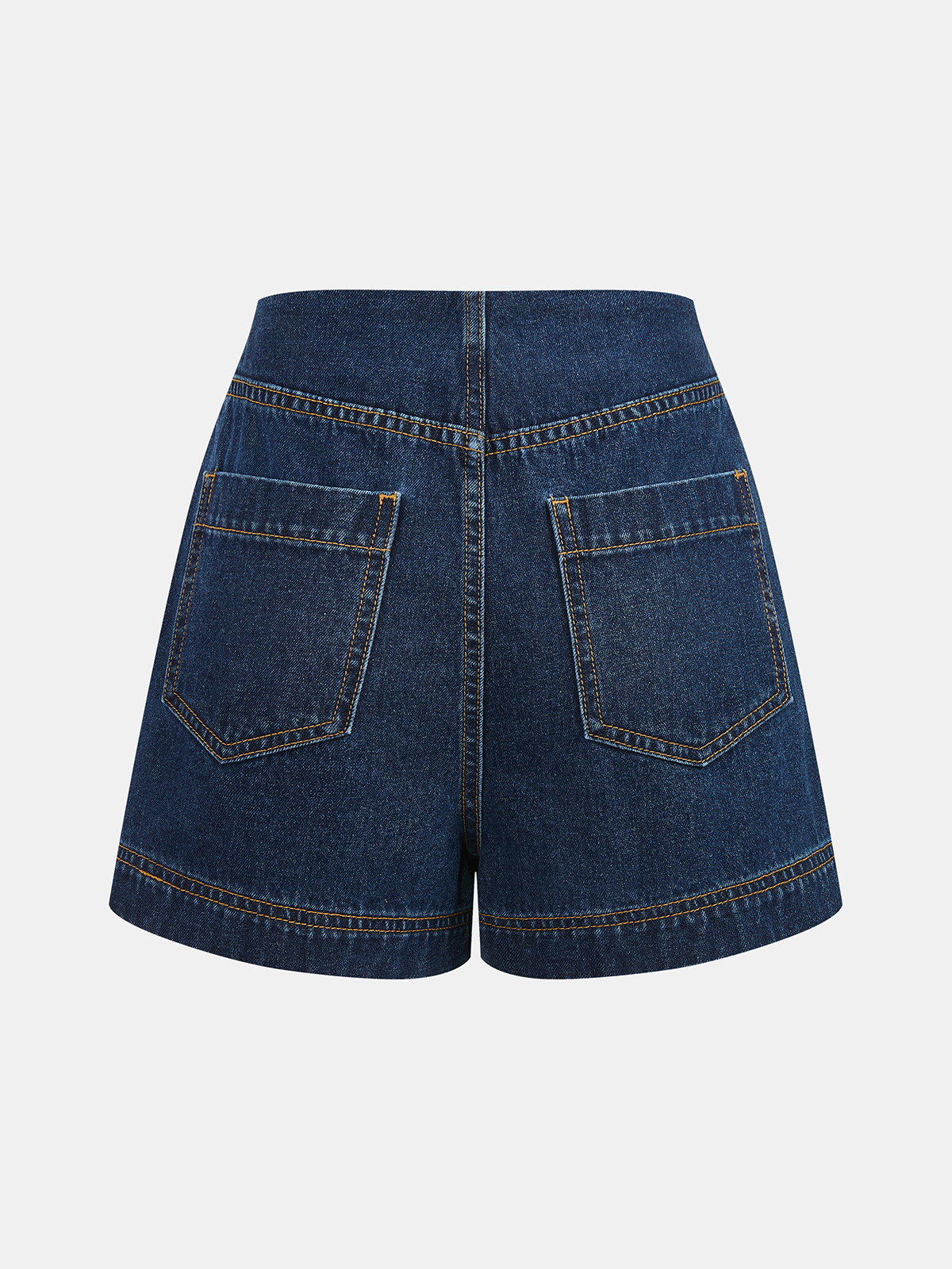 Metal Button Denim Sleeveless Vest & Shorts Set for Summer Casual Wear