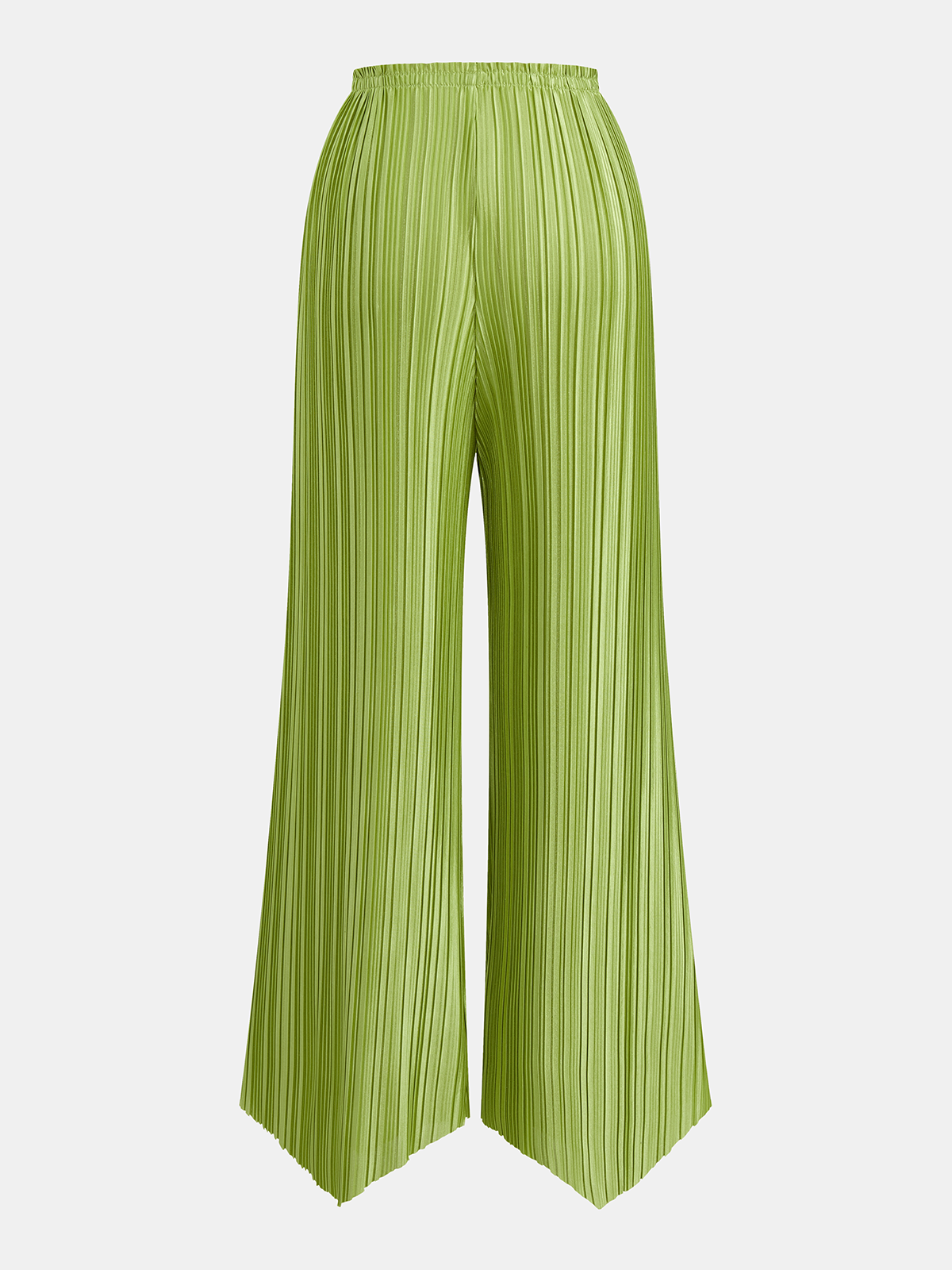 Pleated Halter Crop Top & High Waist Pants Set for Women