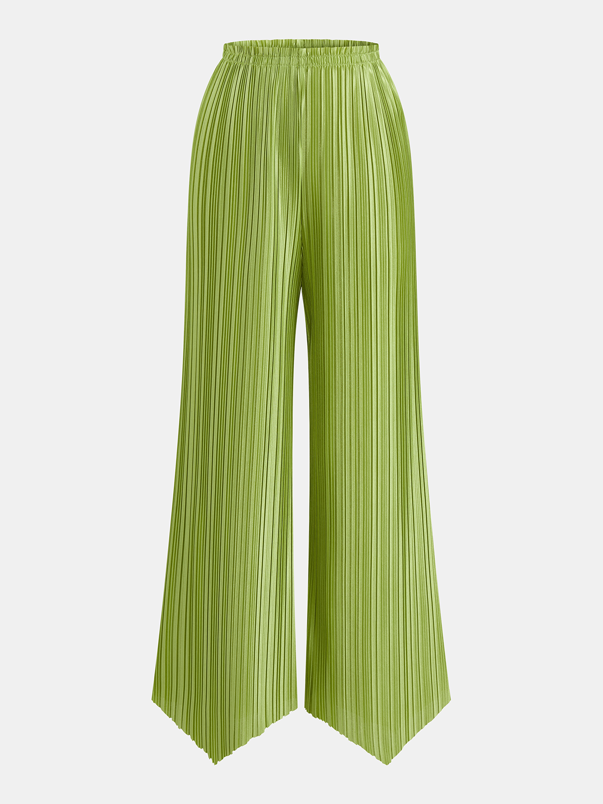 Pleated Halter Crop Top & High Waist Pants Set for Women
