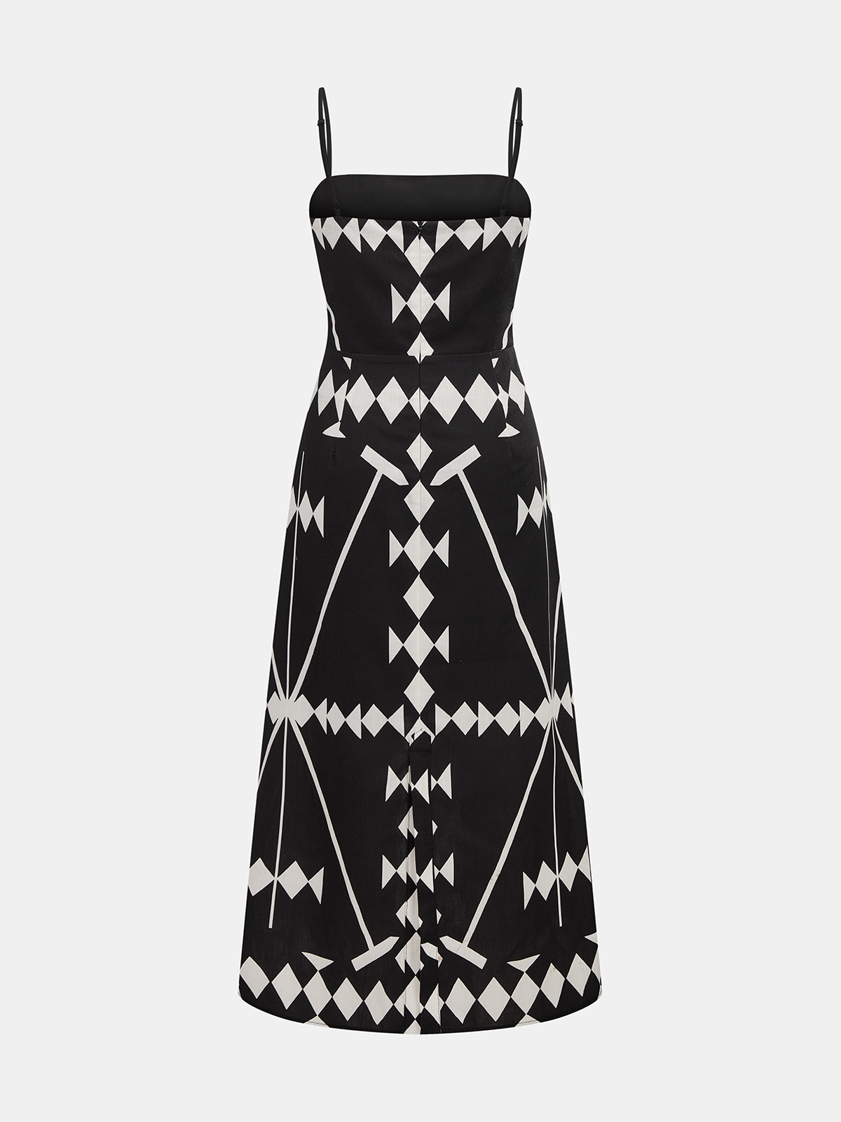 Geometric Print Cami Maxi Dress for Summer Beachwear