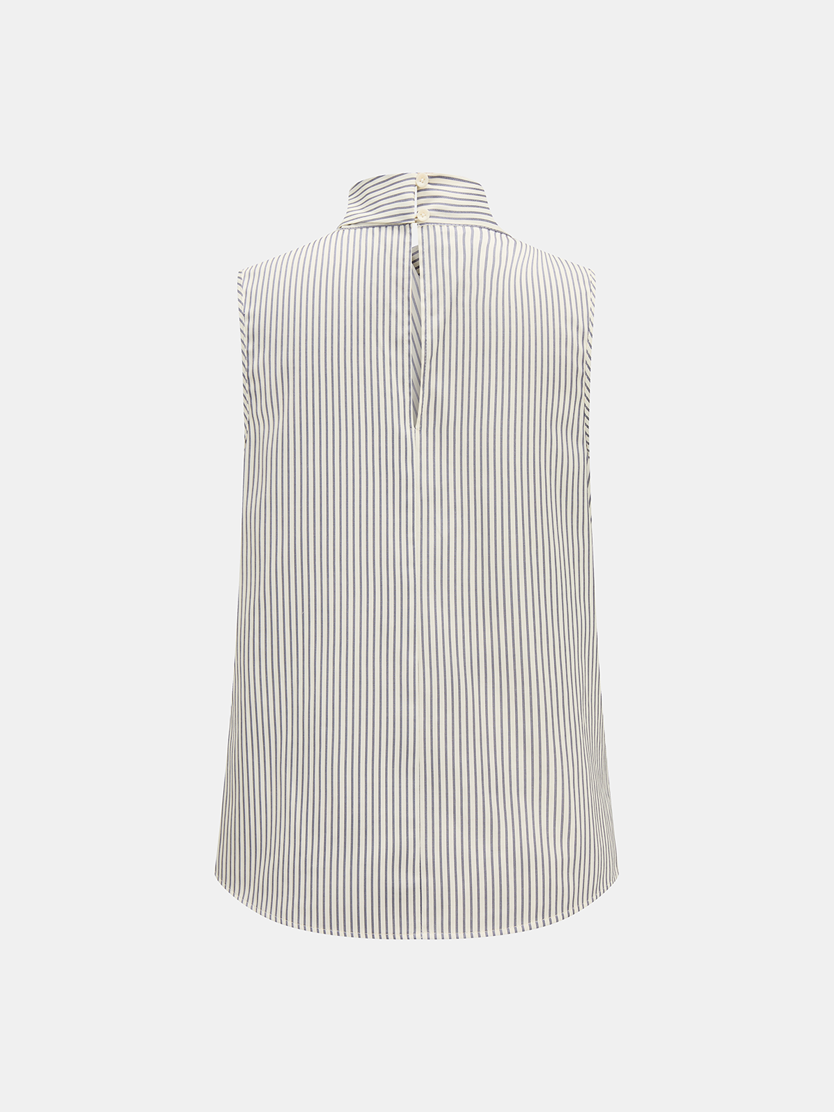 Sleeveless Striped High Neck Blouse for Women Trendy Casual Style
