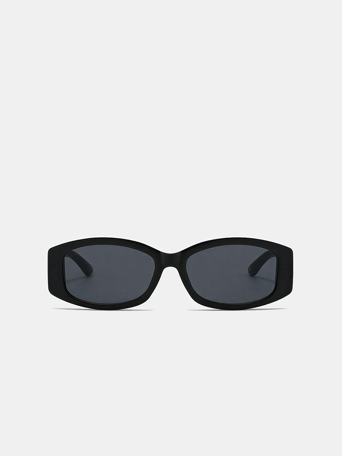 Quilted Temple Rectangular Sunglasses for Women, UV Protection Lens