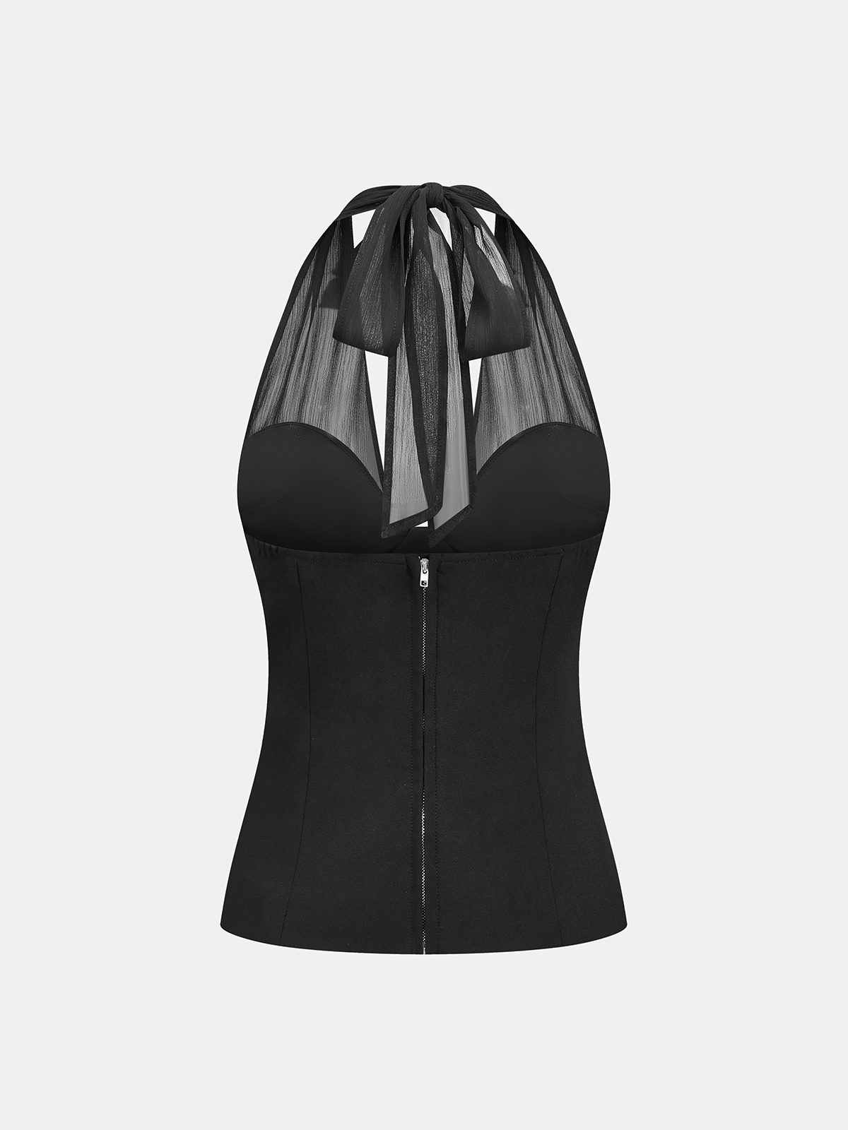 Sheer Halter Neck Top & Shorts Set for Women Summer Outfit
