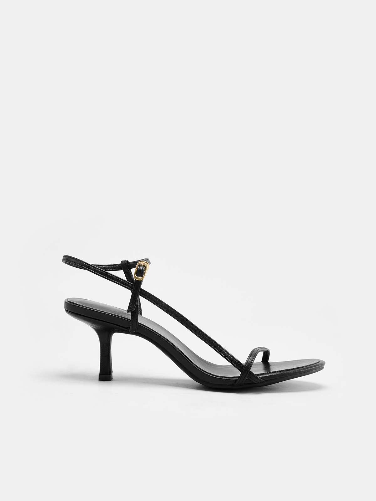 Leather Strappy Slingback Kitten Heel Sandals for Women, Comfortable Elegant Footwear