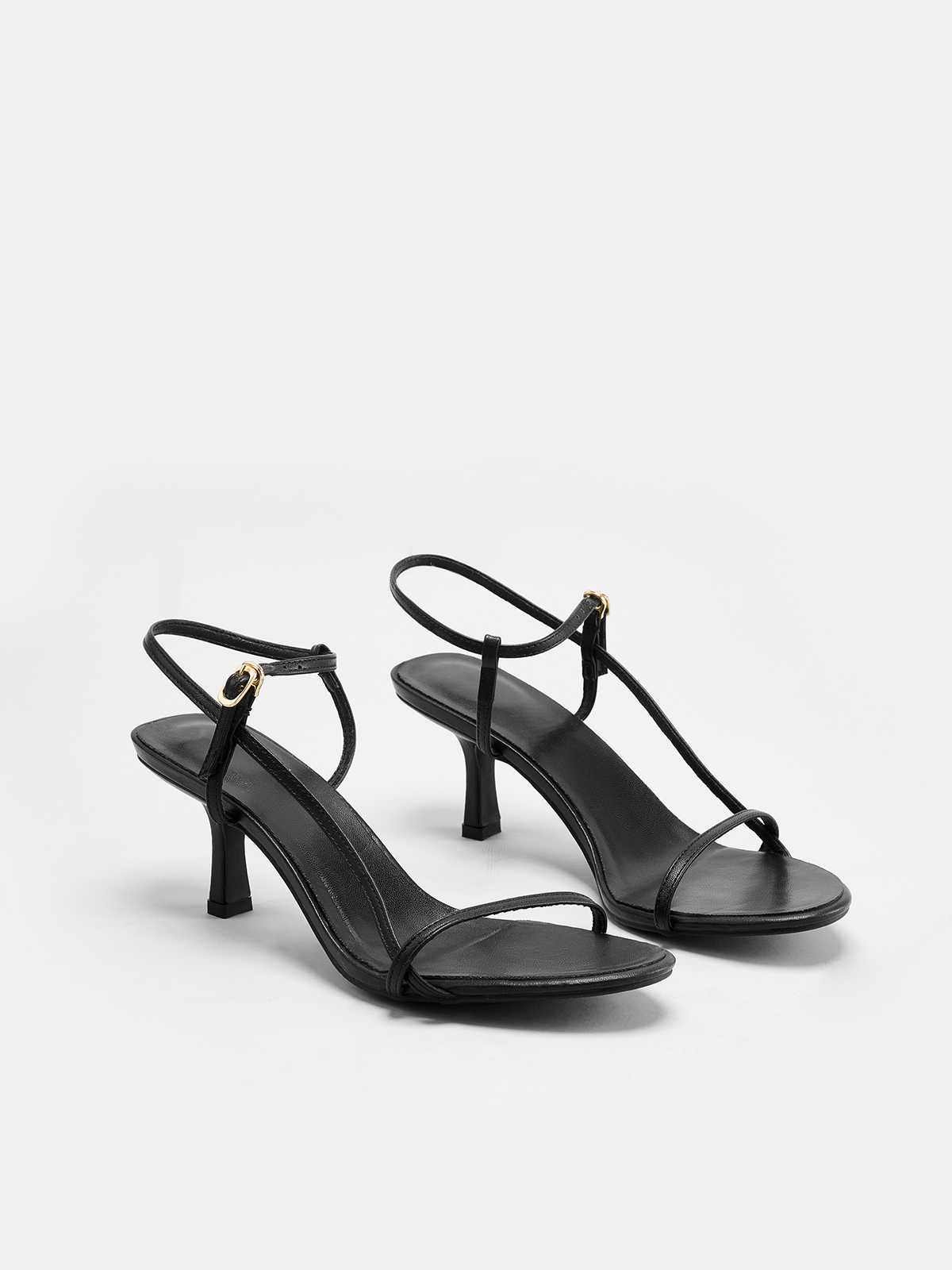 Leather Strappy Slingback Kitten Heel Sandals for Women, Comfortable Elegant Footwear