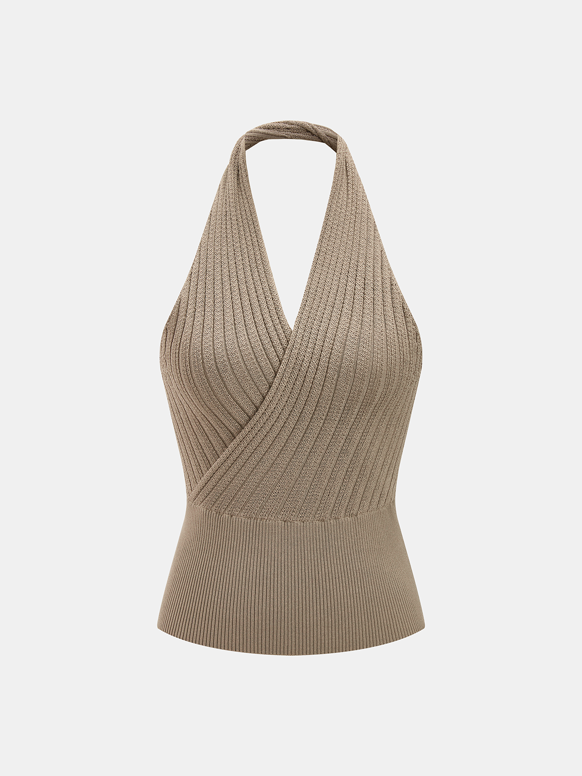 Halter Ribbed Wrap Knit Vest for Women Casual Summer Style