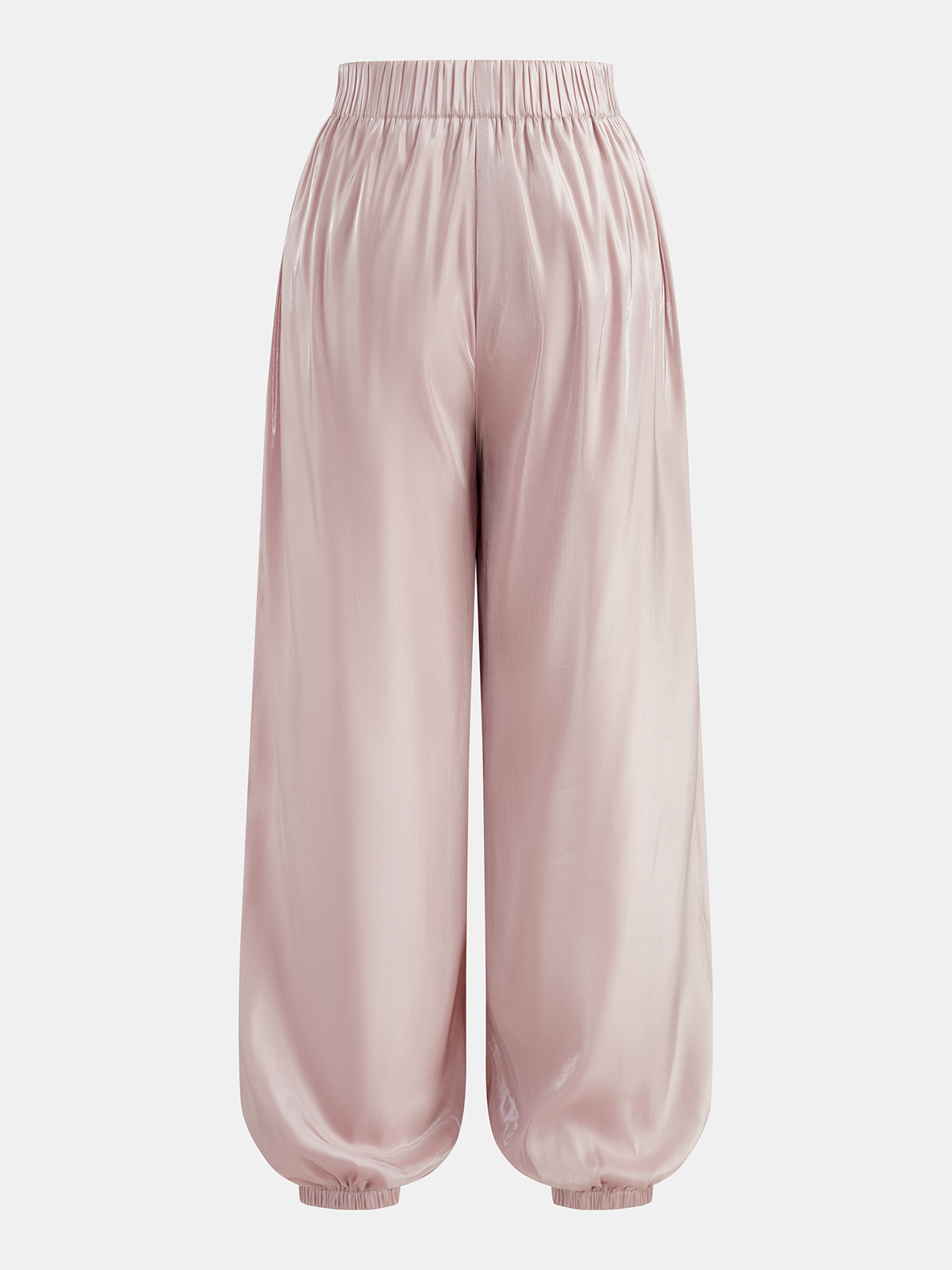 Elastic Waist Shiny Lantern Pants for Women Trendy Style