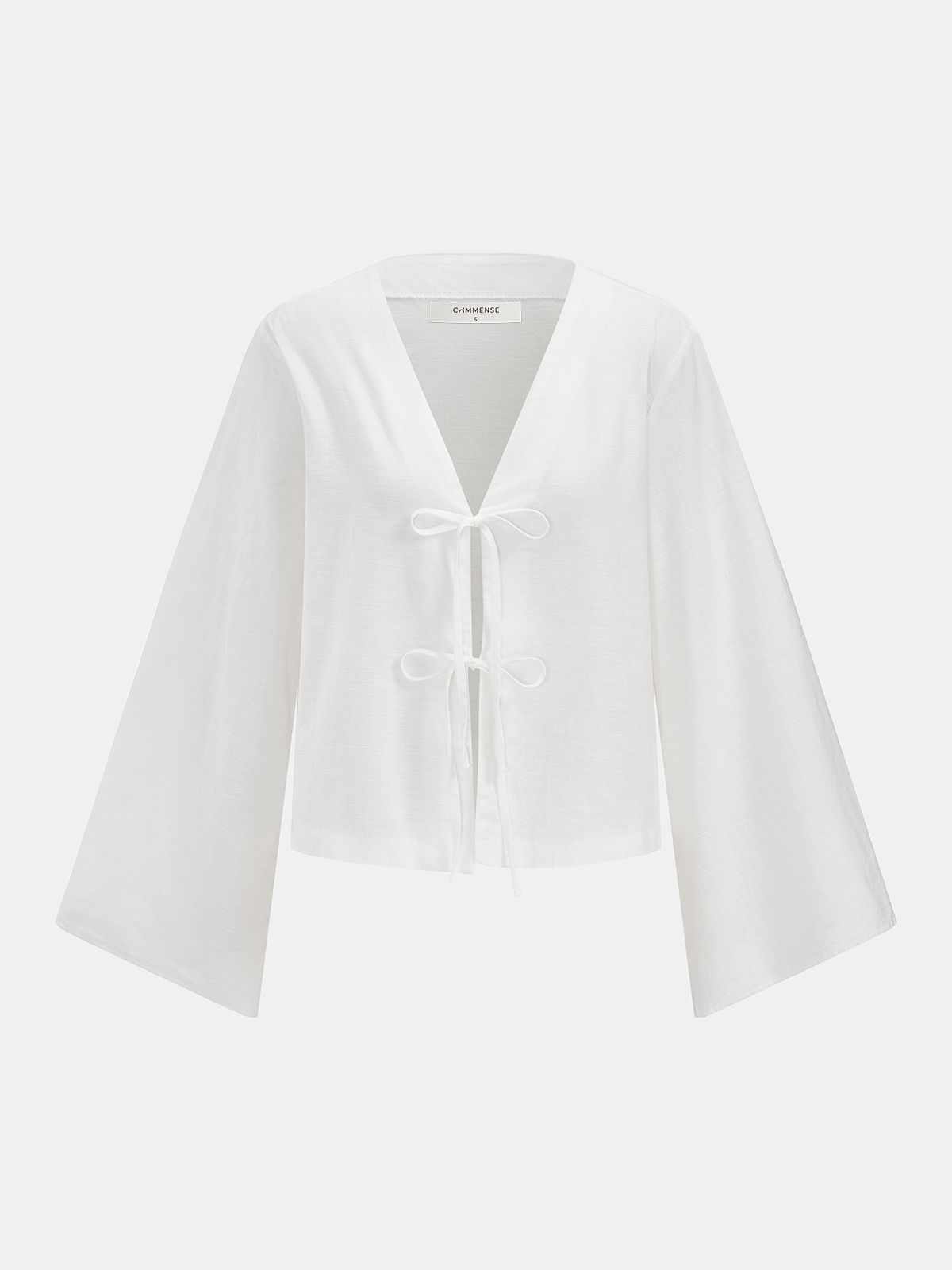 Cotton Tie-Front Blouse & Ruffled Shorts Set for Women Summer Casual