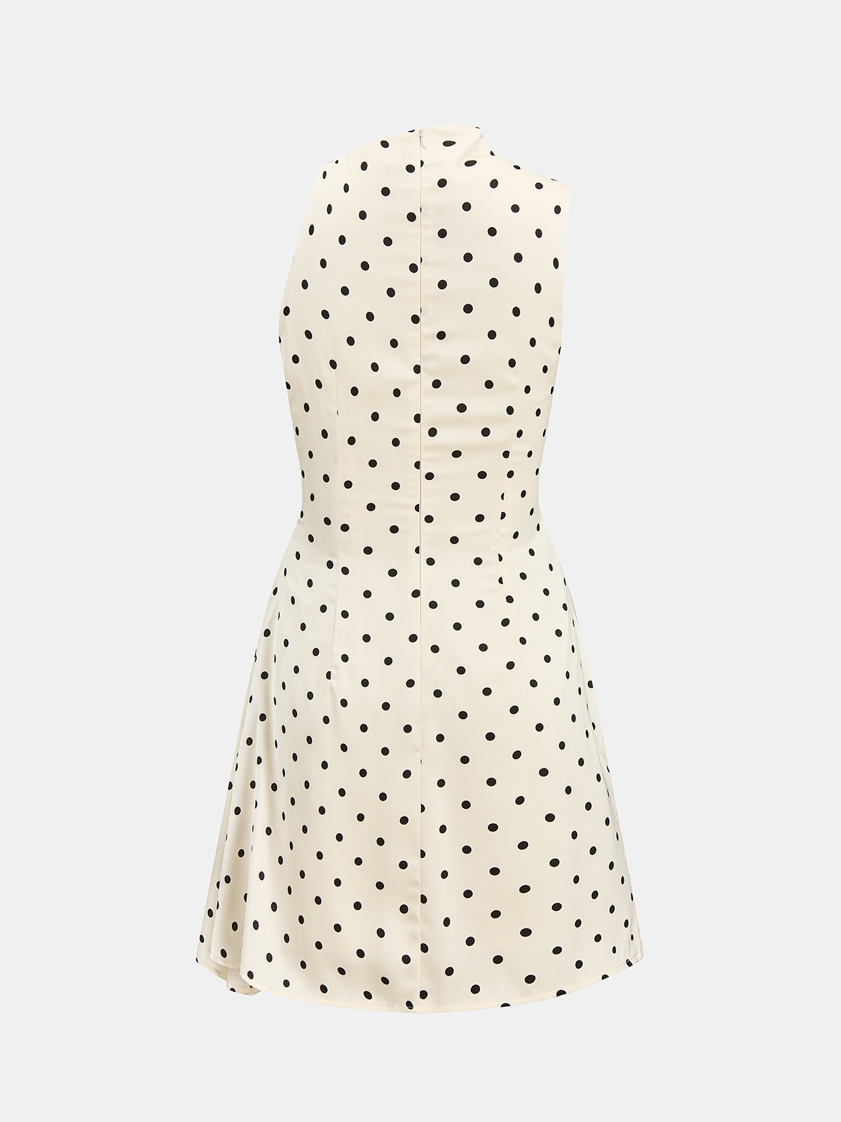 Polka Dot Sleeveless Ruched Mini Dress for Summer Casual Wear