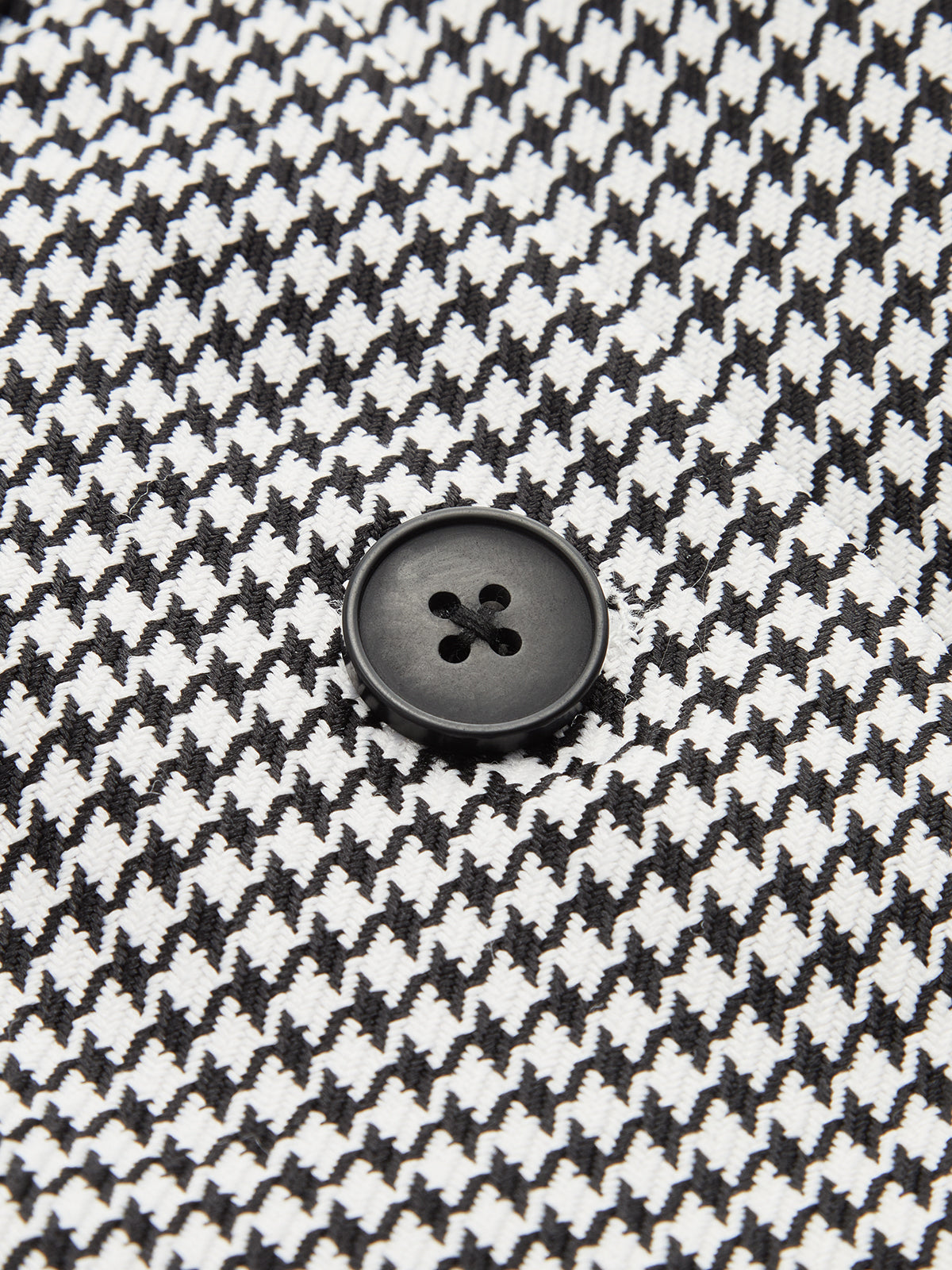 Houndstooth Collared Button Down Vest Classic Wool Blend
