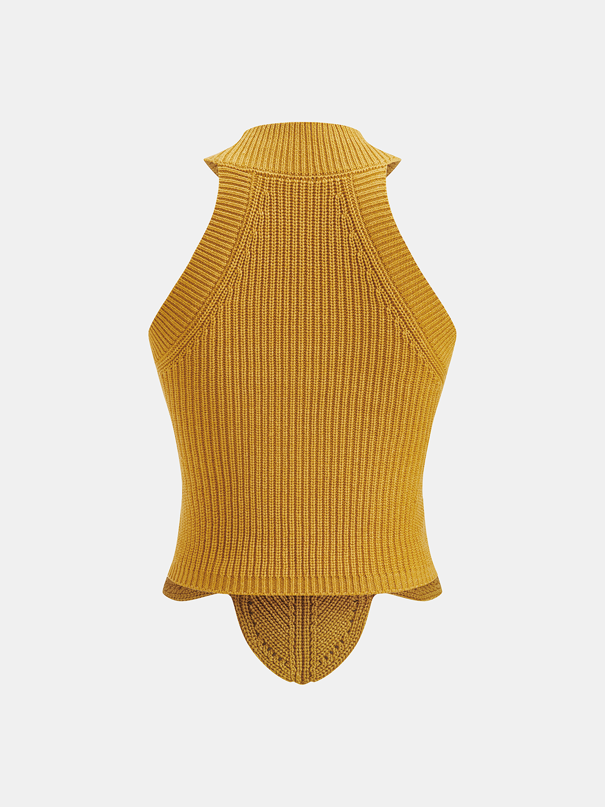 Sleeveless Hollow Out Knit Halter Top Summer Casual Fashion