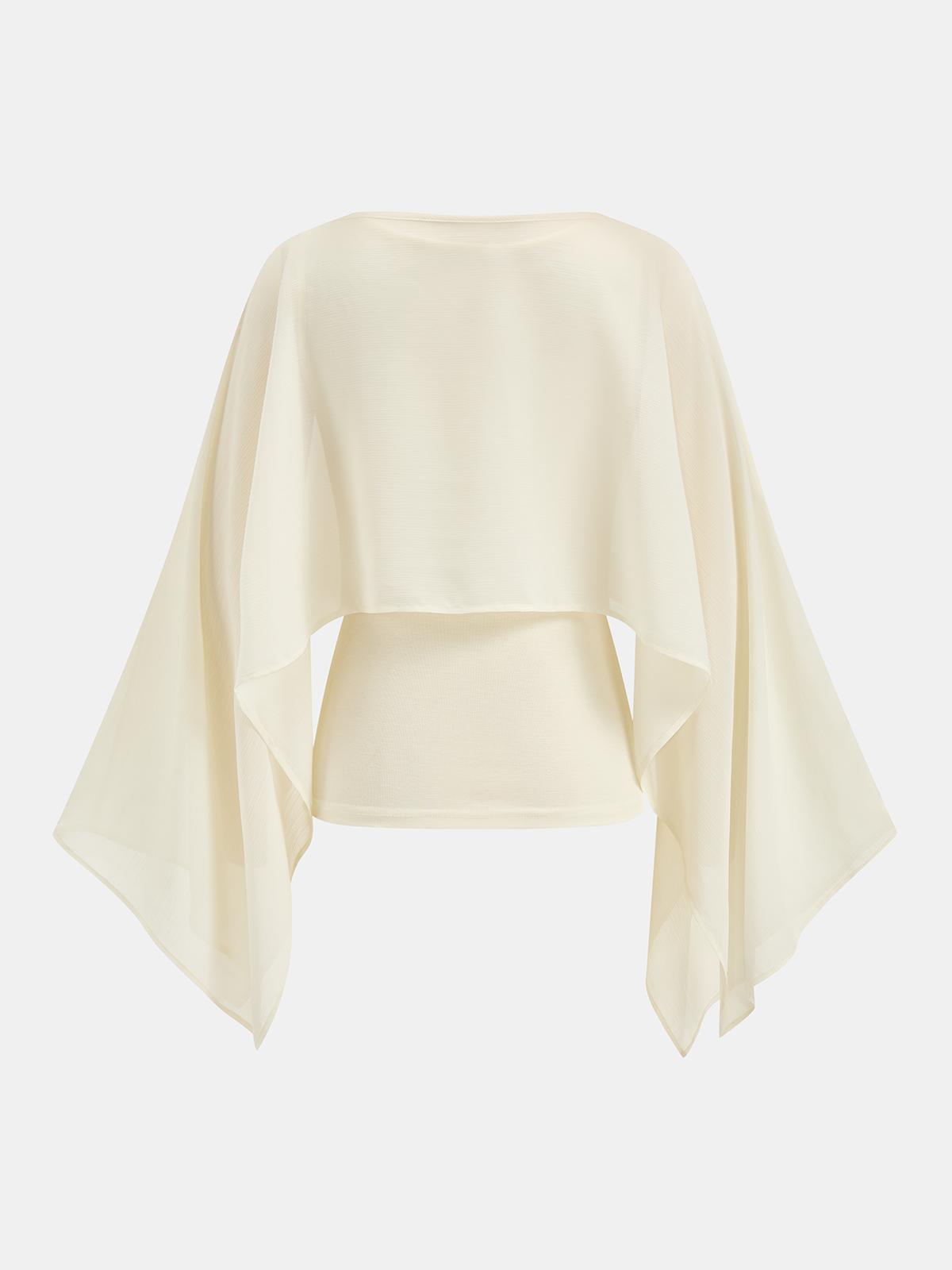 Chiffon Cape Overlay & Tank Top Elegant Evening Two-Piece Set