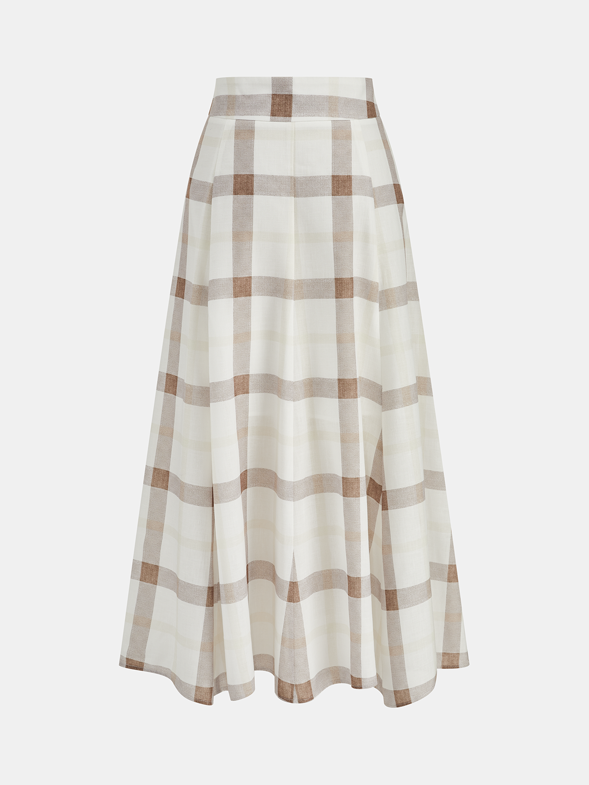 Plaid Tie-Front Crop Top & Maxi Skirt Set for Women Summer Casual