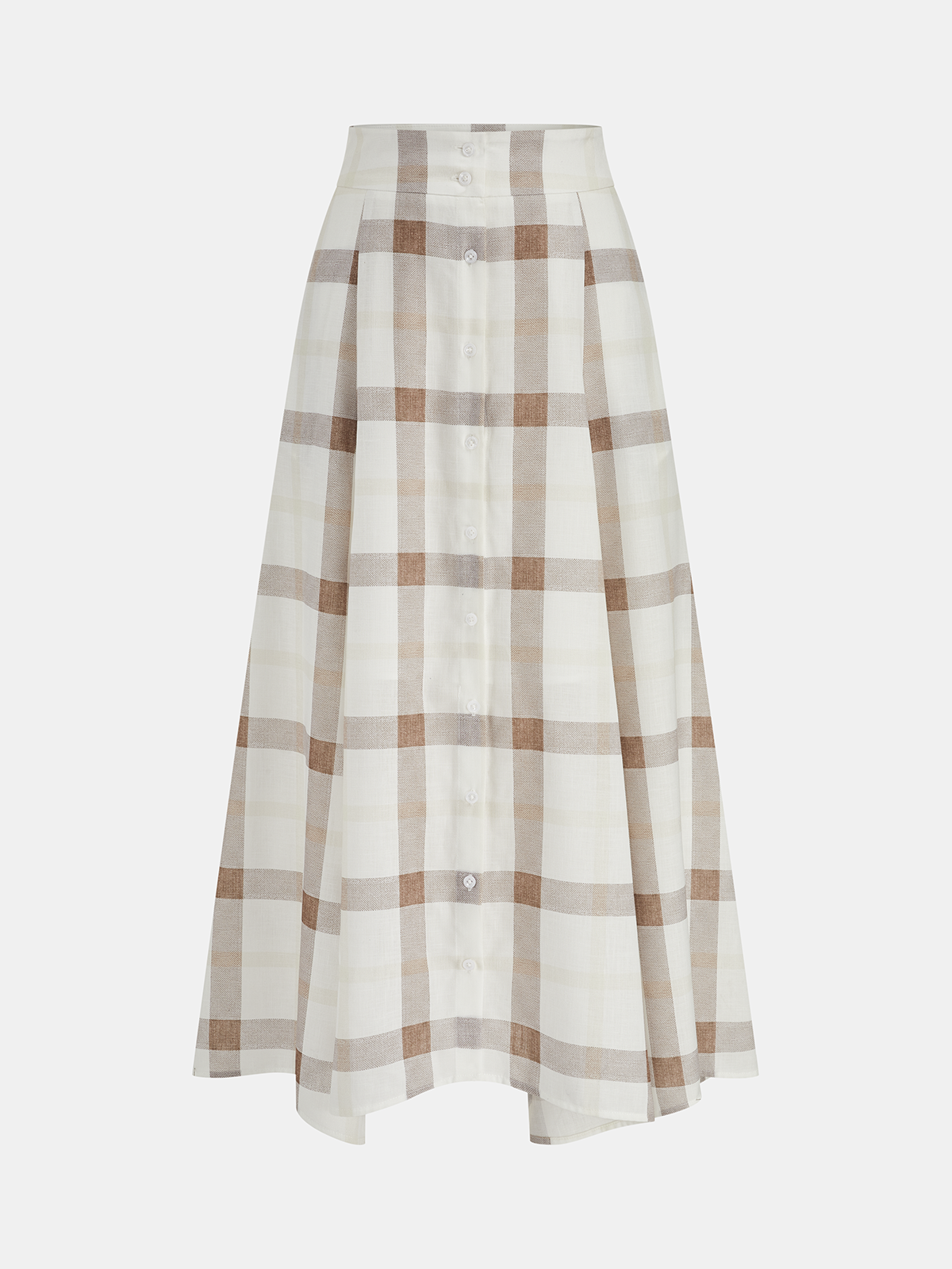 Plaid Tie-Front Crop Top & Maxi Skirt Set for Women Summer Casual