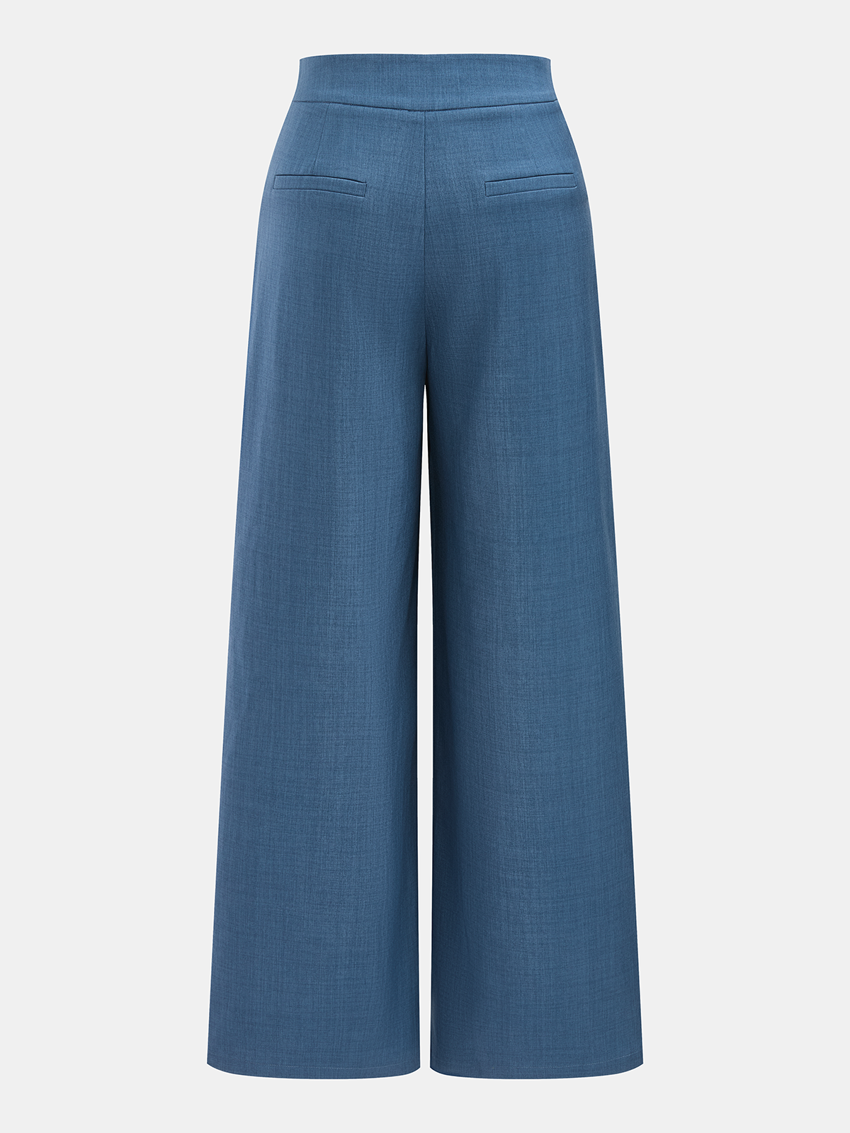 Casual Pleated Wide Leg Pants Elastic Waist Comfort Fit
