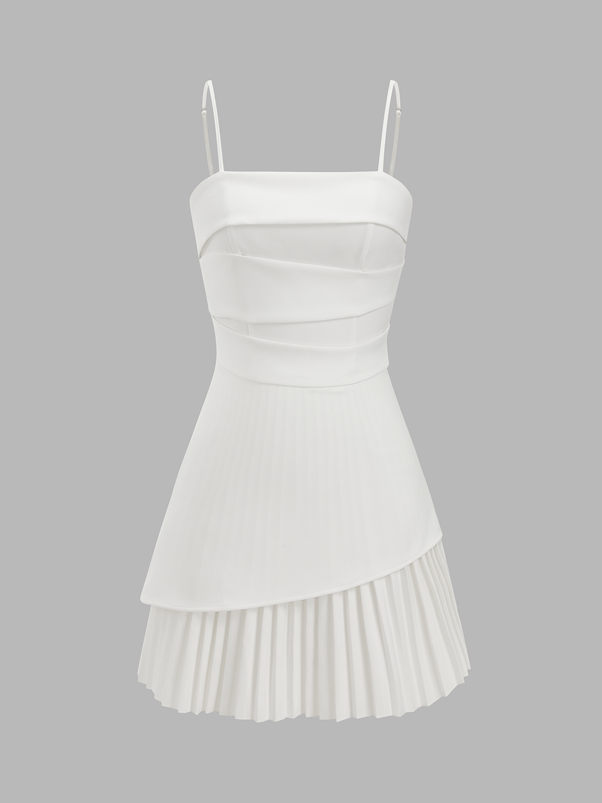 Pleated Hem Asymmetrical Cami Mini Dress for Women Summer Essentials
