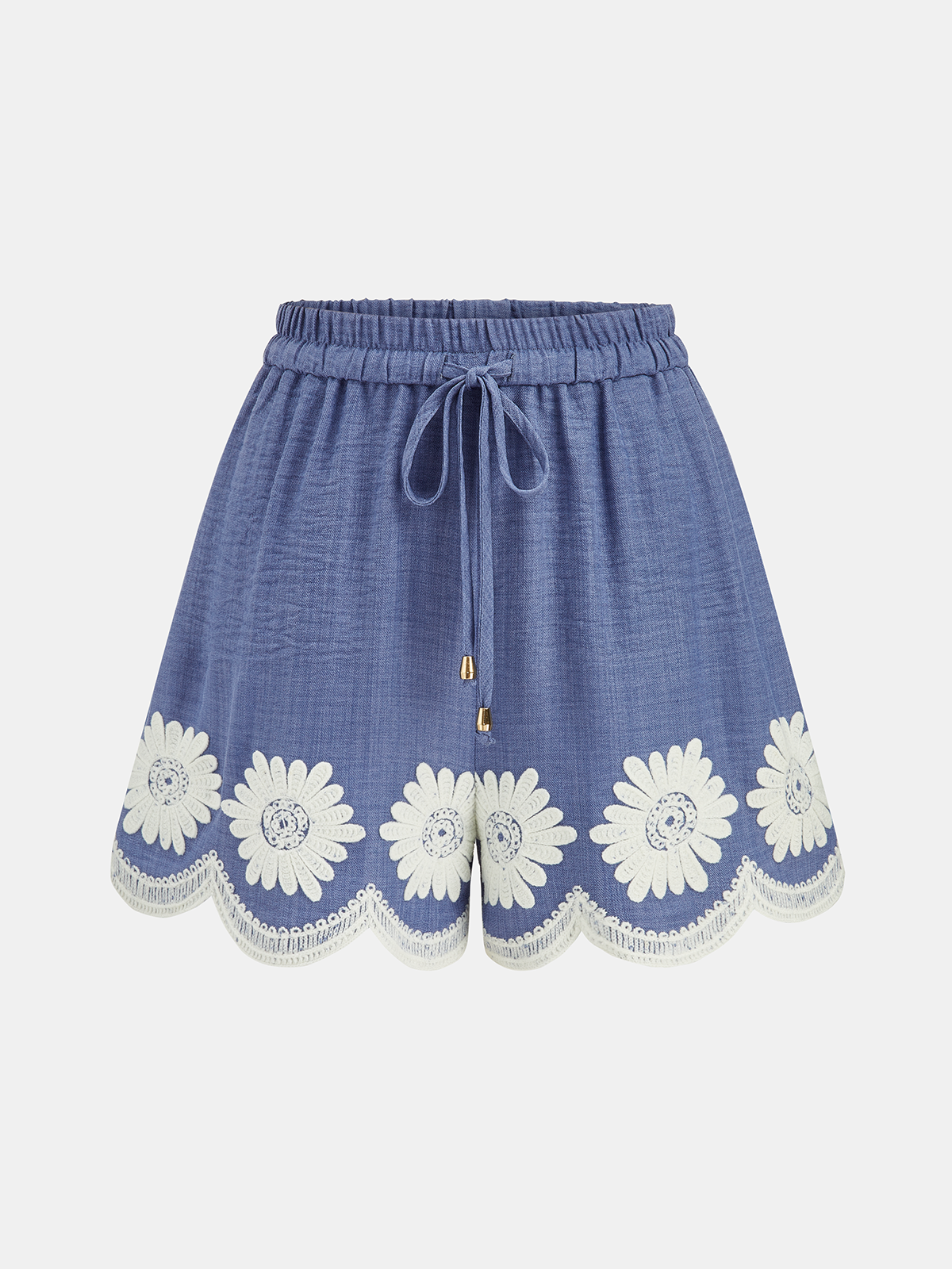 Daisy Embroidered Tank Top & Shorts Set - Women's Casual Summer Outfit