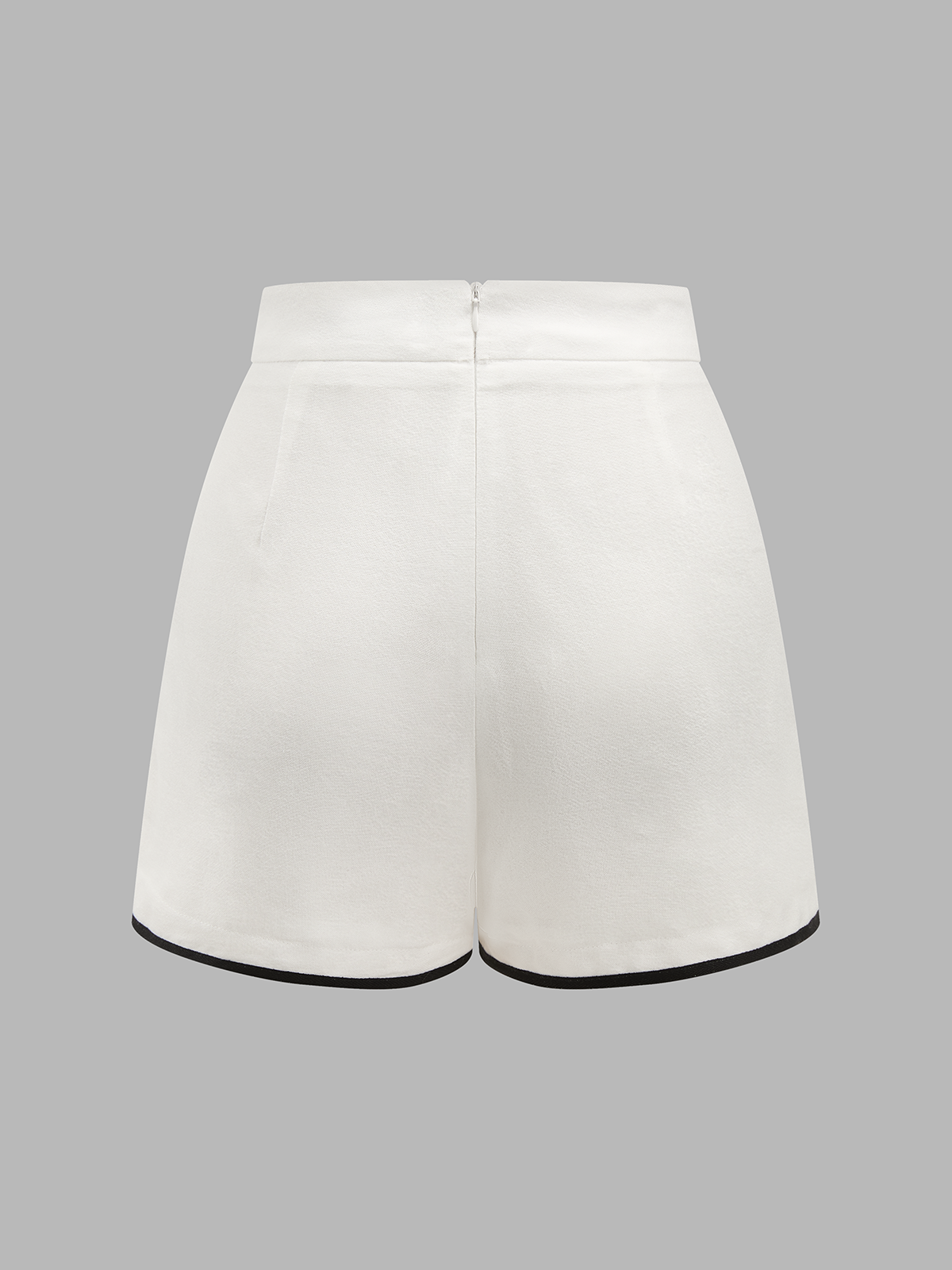 Contrast Trim Cotton Linen Tie-Waist Shorts Casual Summer Comfort Fit