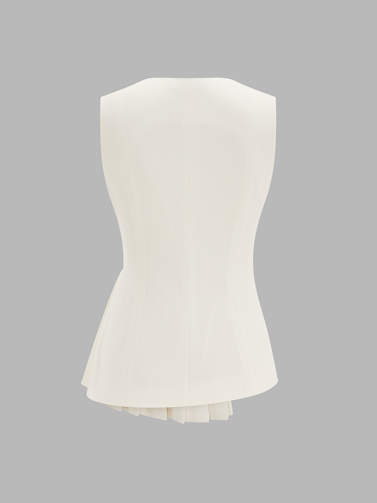 V-Neck Pleated Sleeveless Vest for Women Casual Summer Top