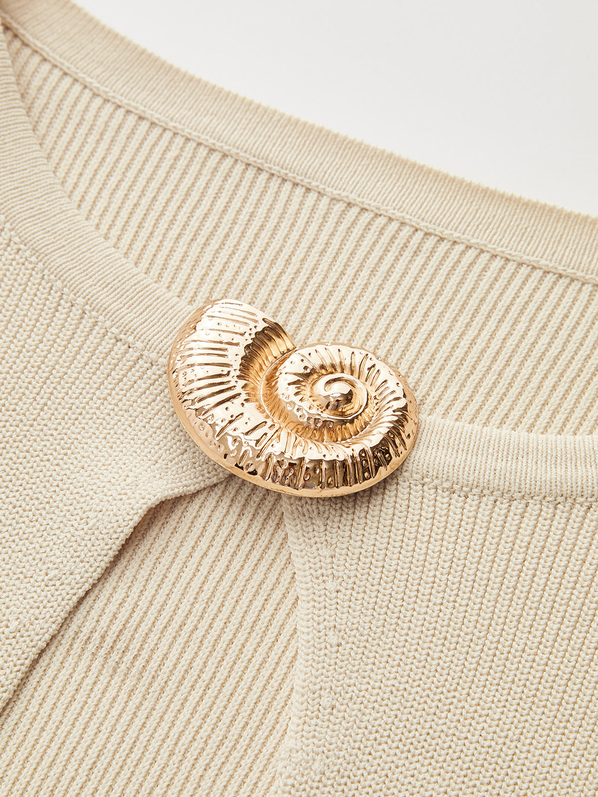 Keyhole Flared Sleeve Conch Detail Knit Dress for Women, Elegant Fall Fashion