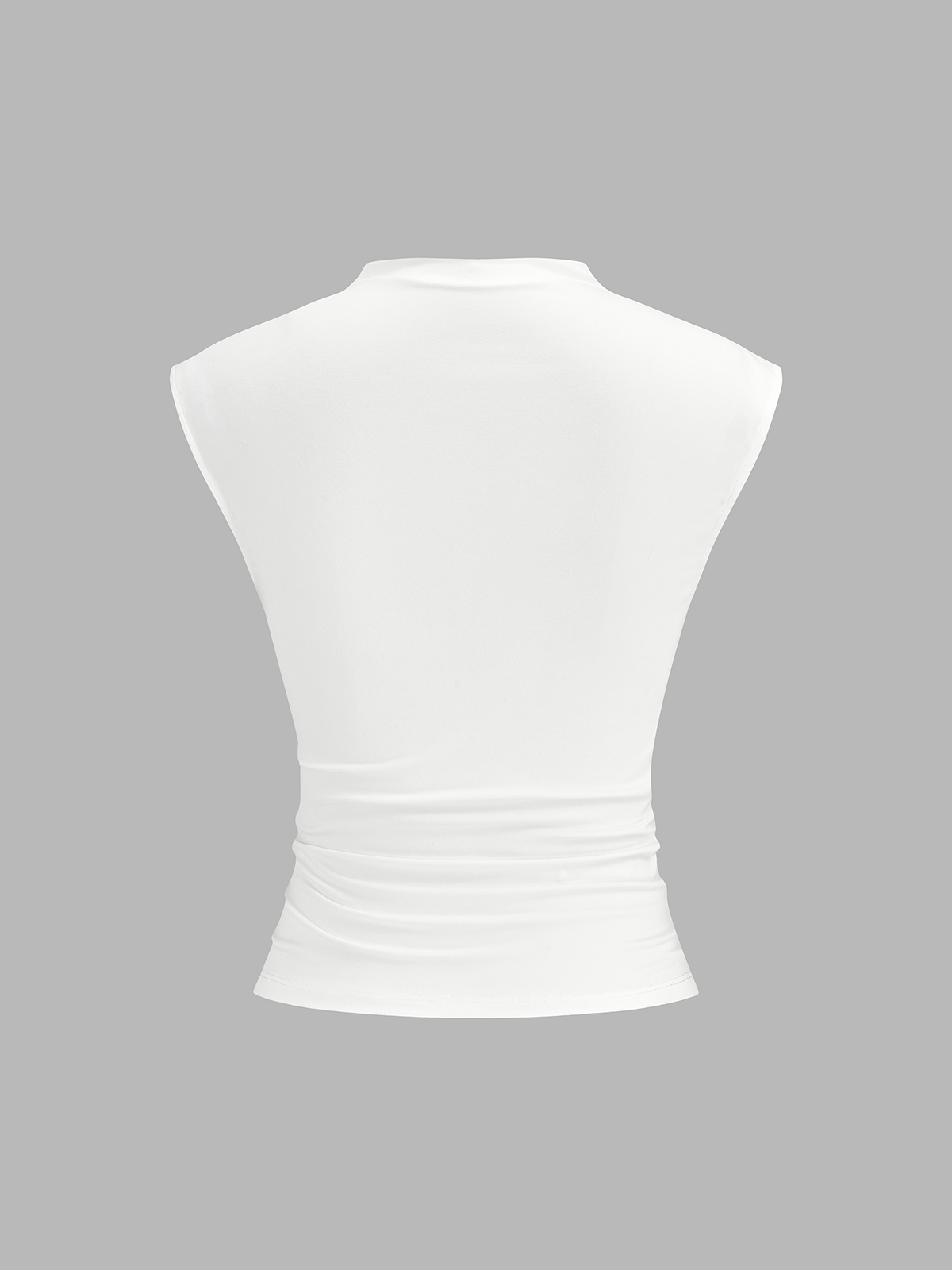 Twisted Ruched Mock Neck Sleeveless Top for Women Fashion Summer
