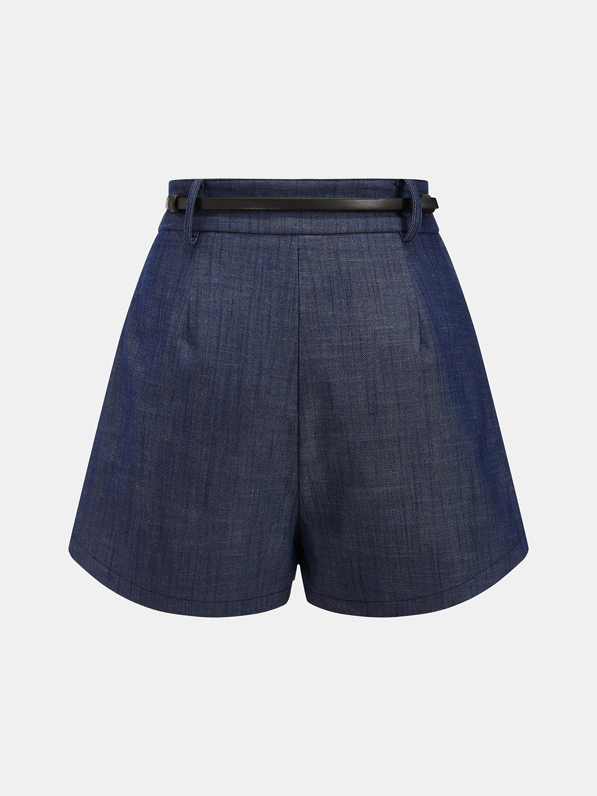 Asymmetric Off-Shoulder Denim Top & Belted Shorts Set for Women Summertime Style