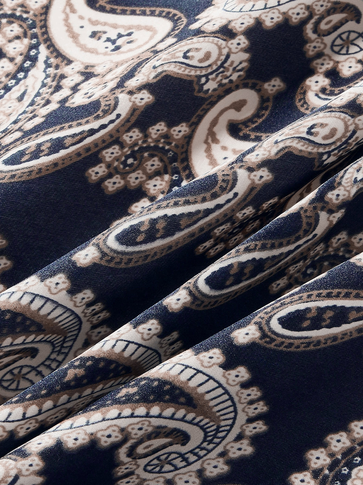 100% Silk Paisley Square Scarf - Elegant Lightweight Accessory for Women