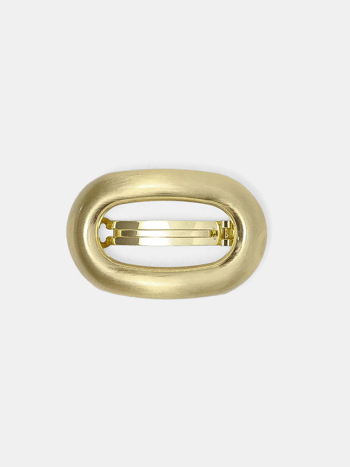 Minimalist Oval Metal Hair Clip for Women Stylish Accessory