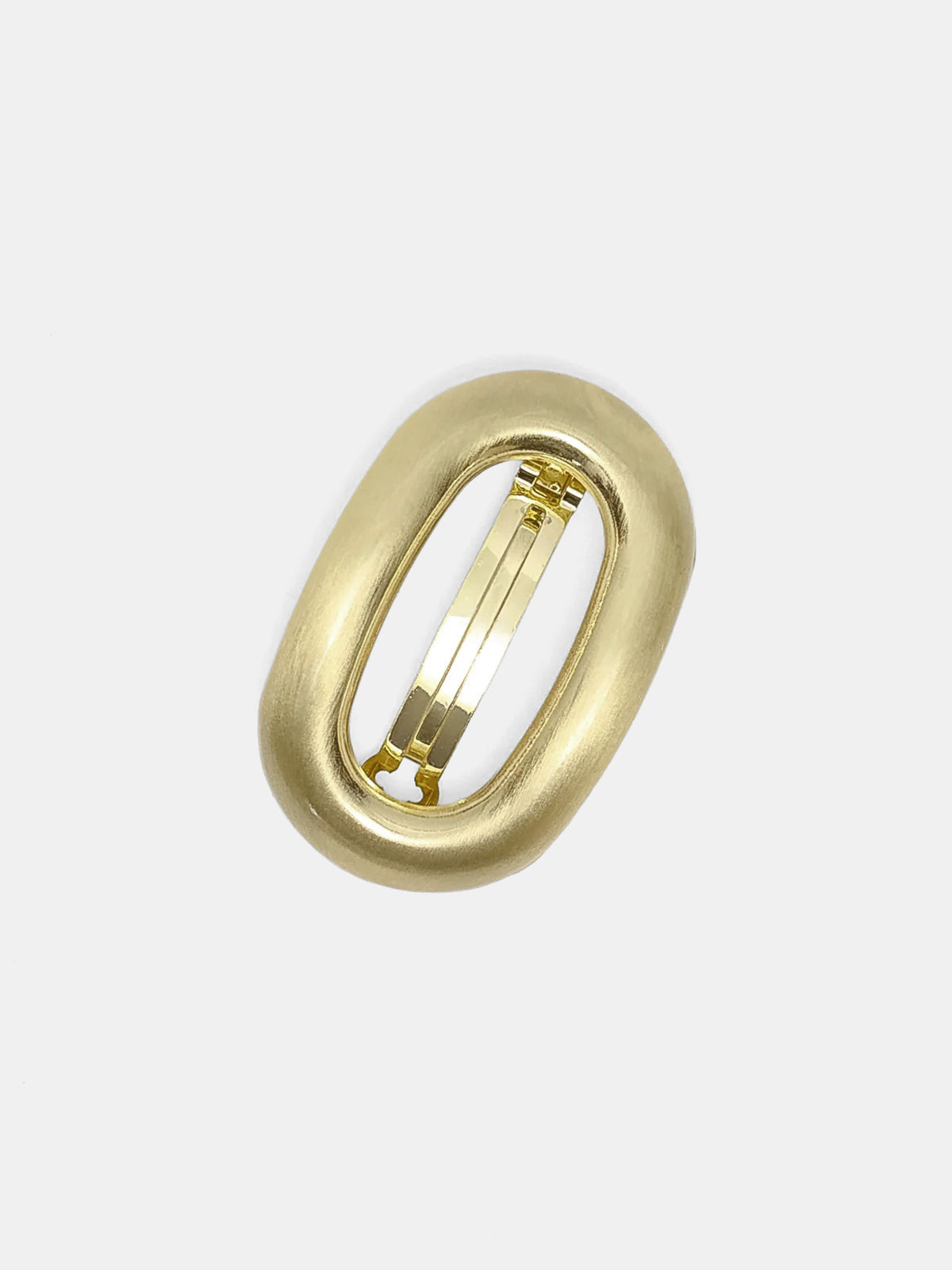 Minimalist Oval Metal Hair Clip for Women Stylish Accessory