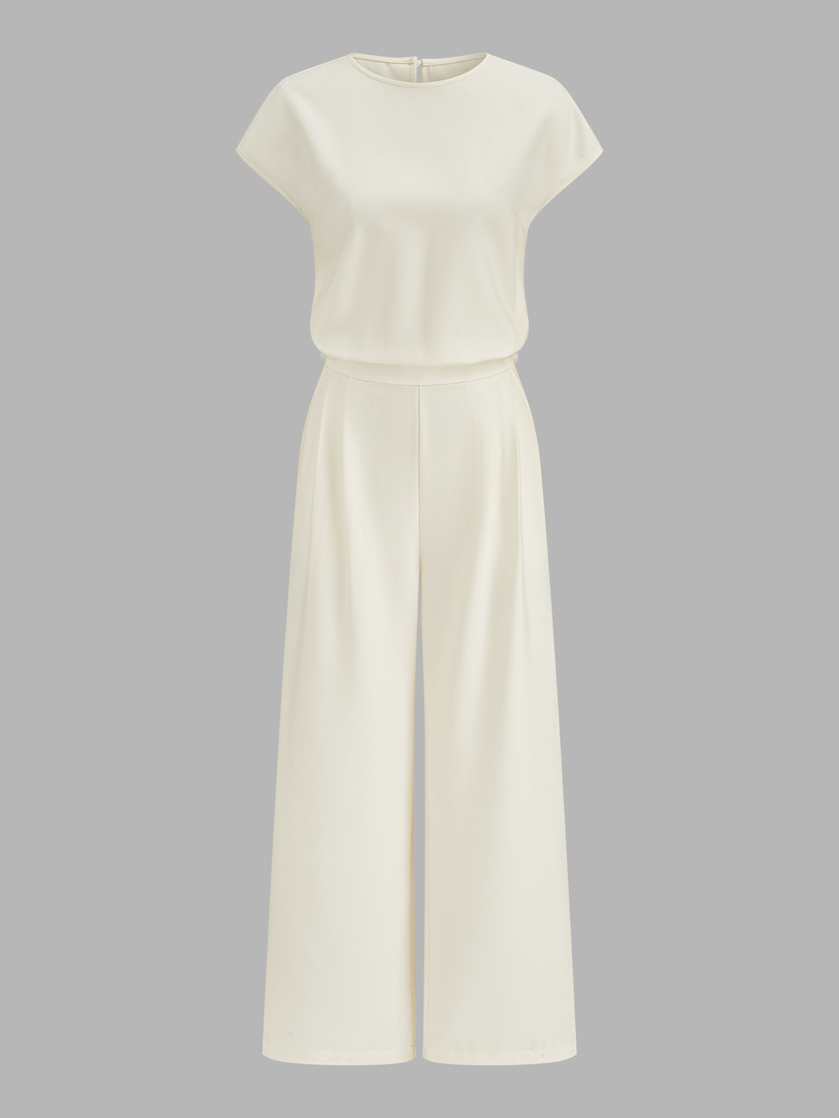 Cap Sleeve Open Back Wide Leg Jumpsuit for Women, Elegant Evening Wear