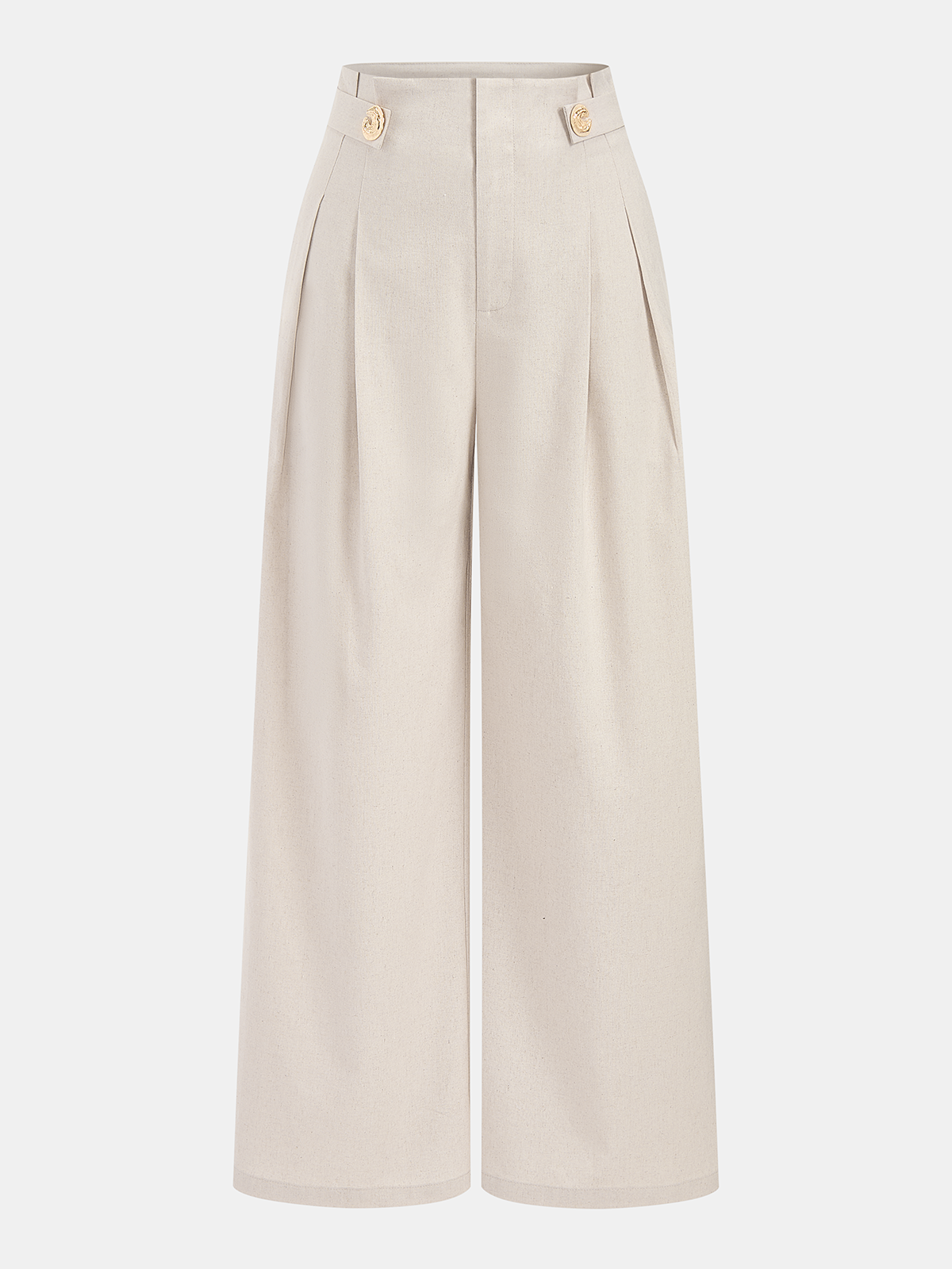 Linen Blend Halter Ruched Top & Pants Set for Women Summer Casual