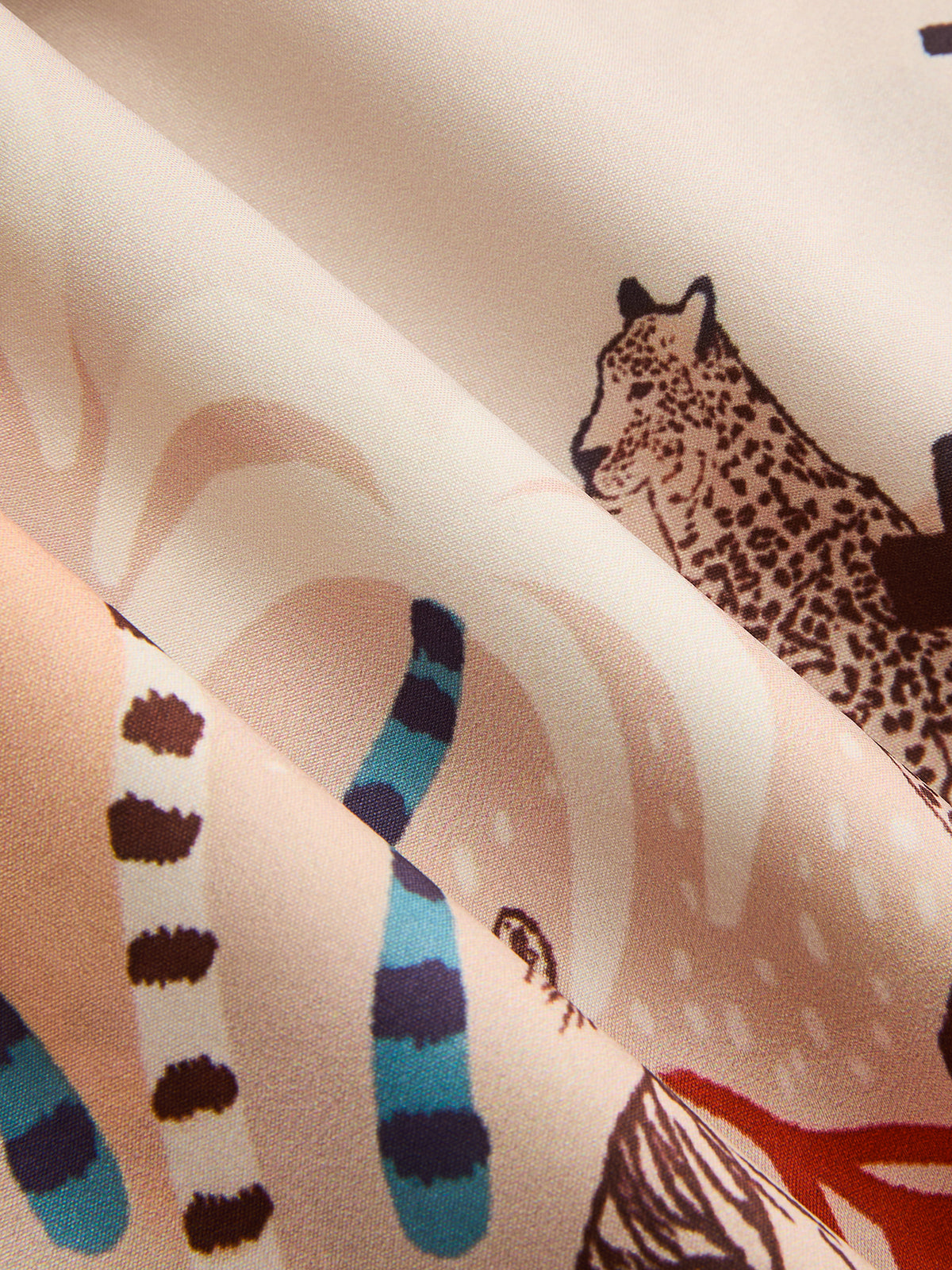 Animal Print Tie-Waist Wrap Skort with Comfort Fit Design