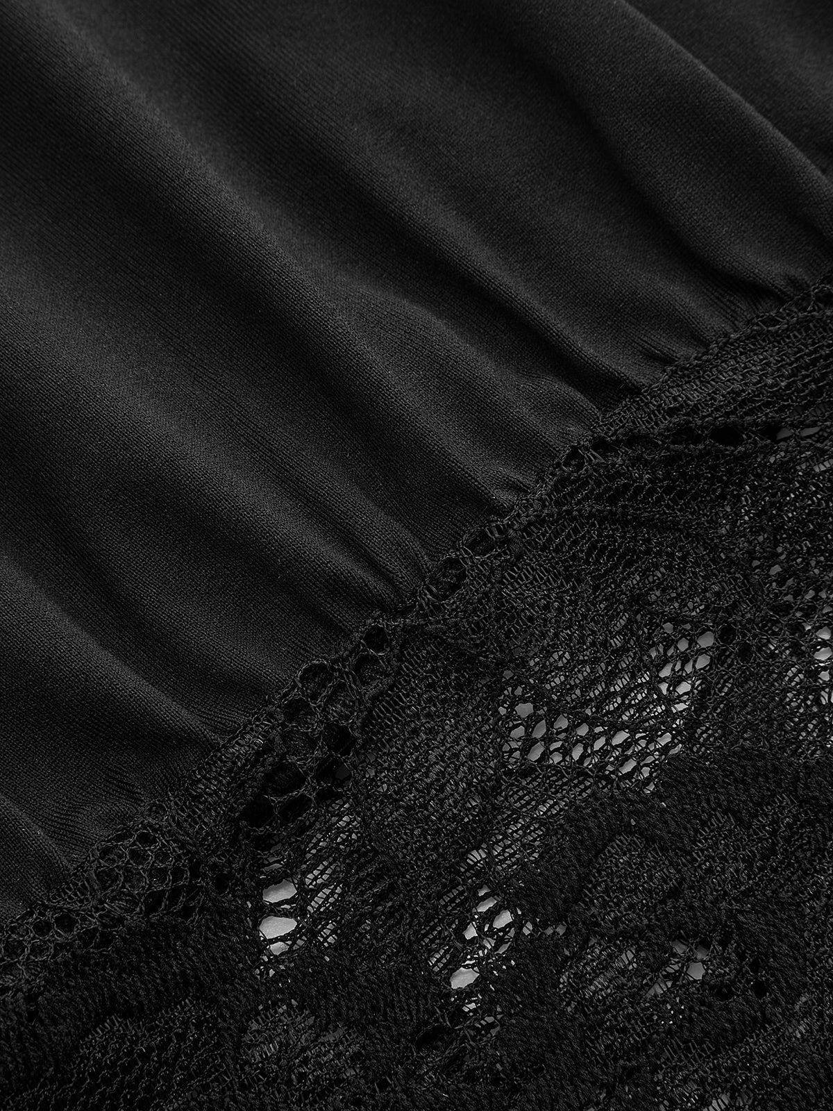 Off Shoulder Lace Cropped Blouse for Summer Casual Wear