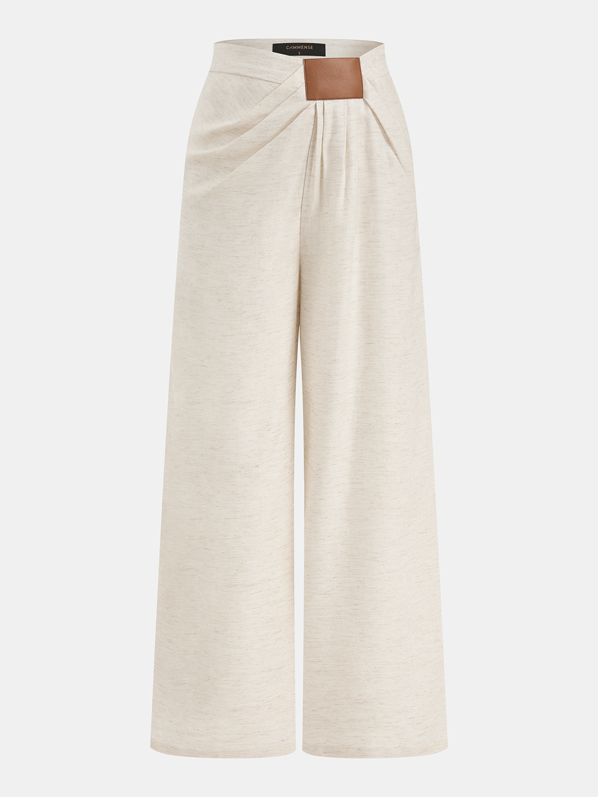 Linen Blend Halter Buttoned Top & Pants Set for Women Spring Summer Trend