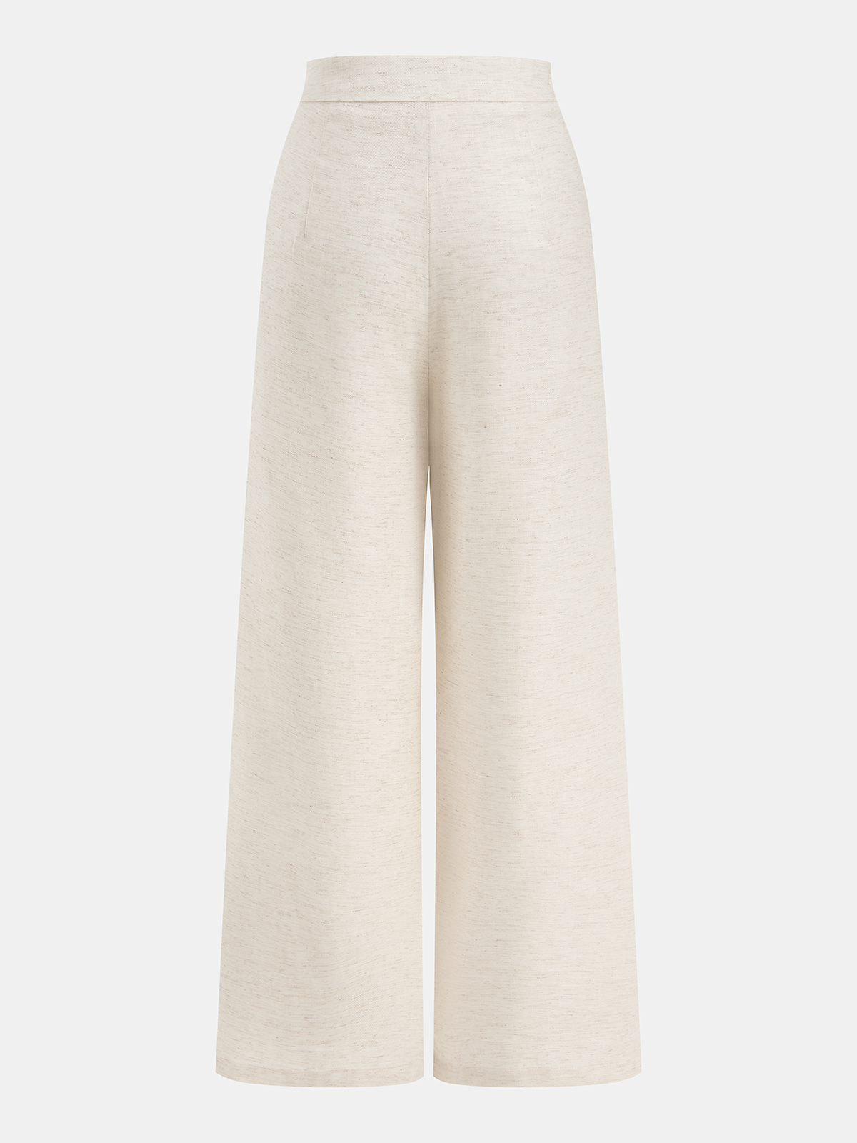Linen Blend Halter Buttoned Top & Pants Set for Women Spring Summer Trend
