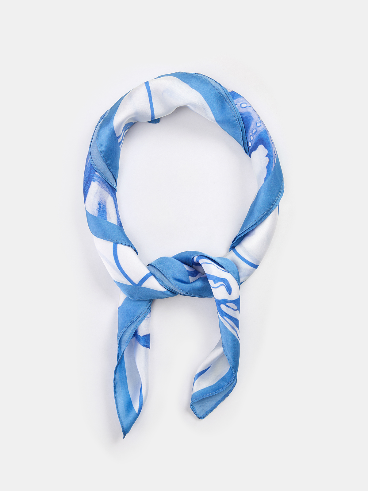Mermaid Ocean Print Square Scarf Lightweight Versatile Accessory for All Seasons