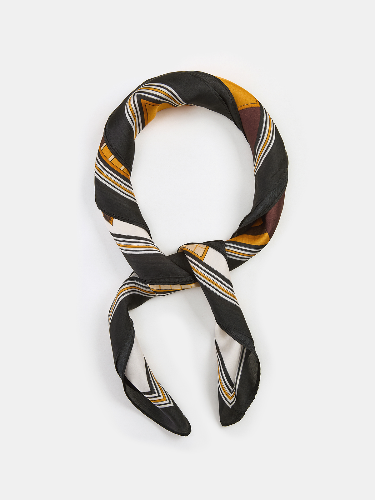Equestrian Print Square Scarf Lightweight Fashion Accessory