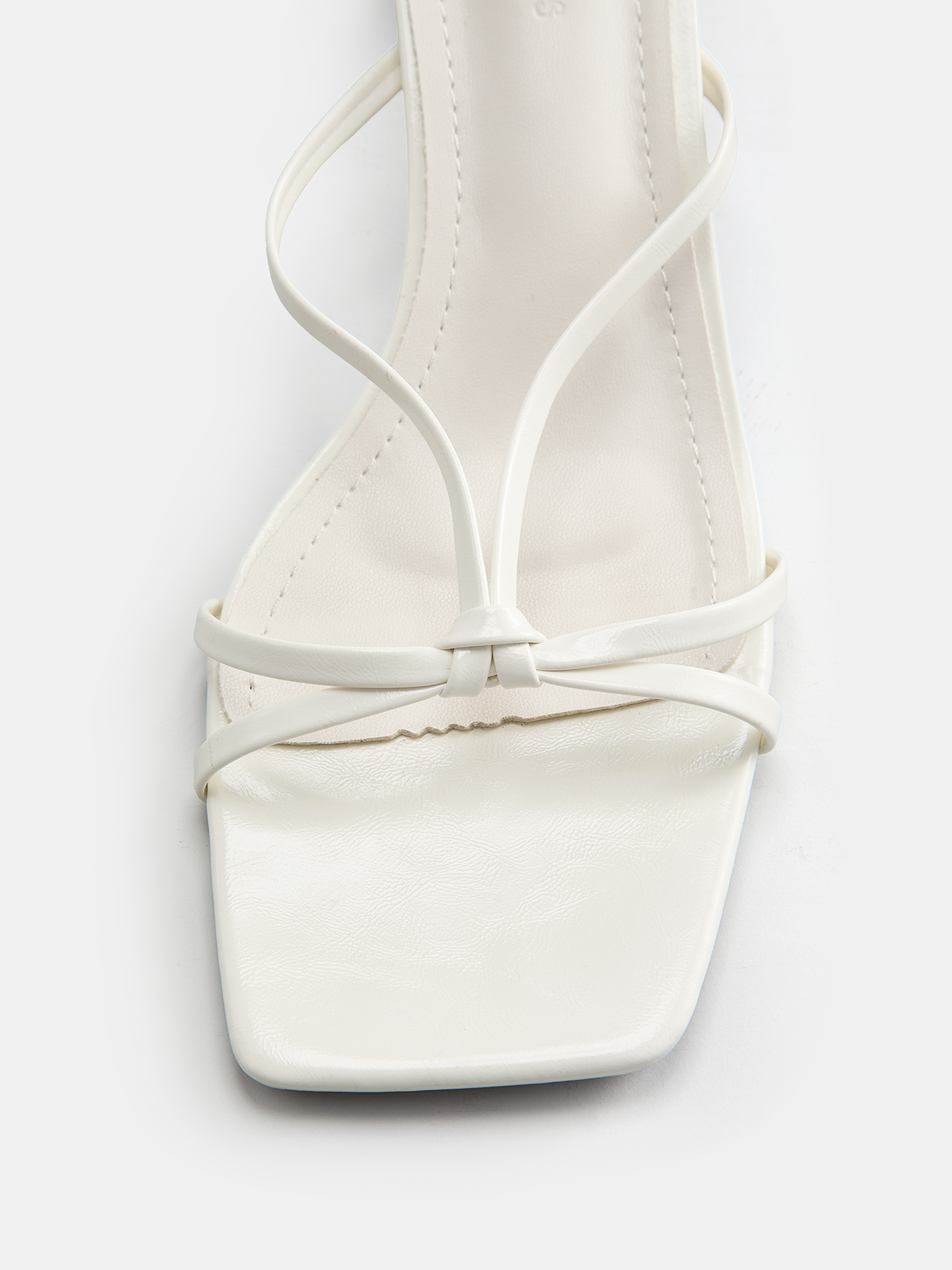 Square Toe Kitten Heel Mule Sandals Comfort Slide for Women